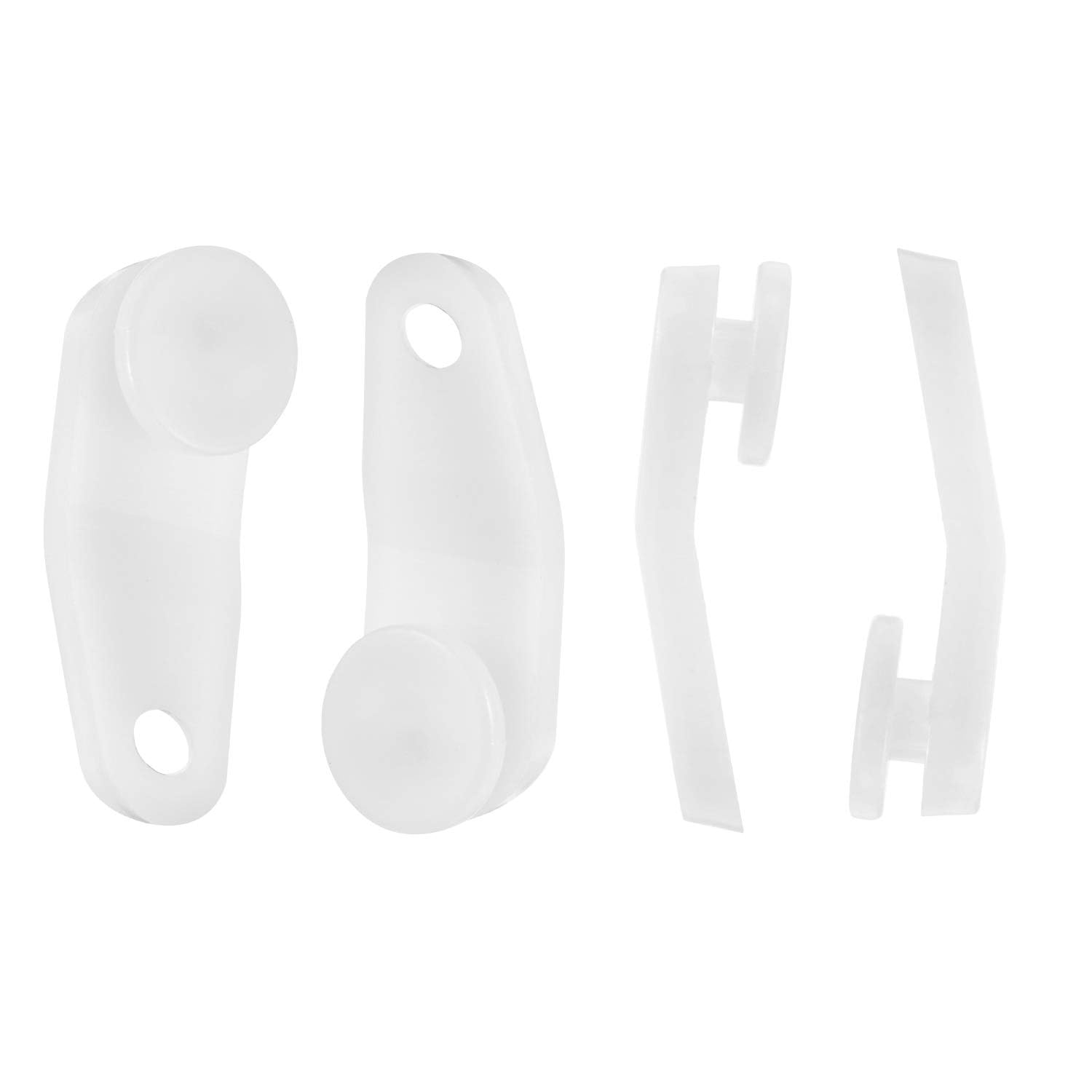 Pangda 50-Pack White Plastic Curtain Track Glider Hooks - Smooth Sliding Rail Hooks for Window & Shower Curtains - Perfect for Home, Office, and Hotel Decor