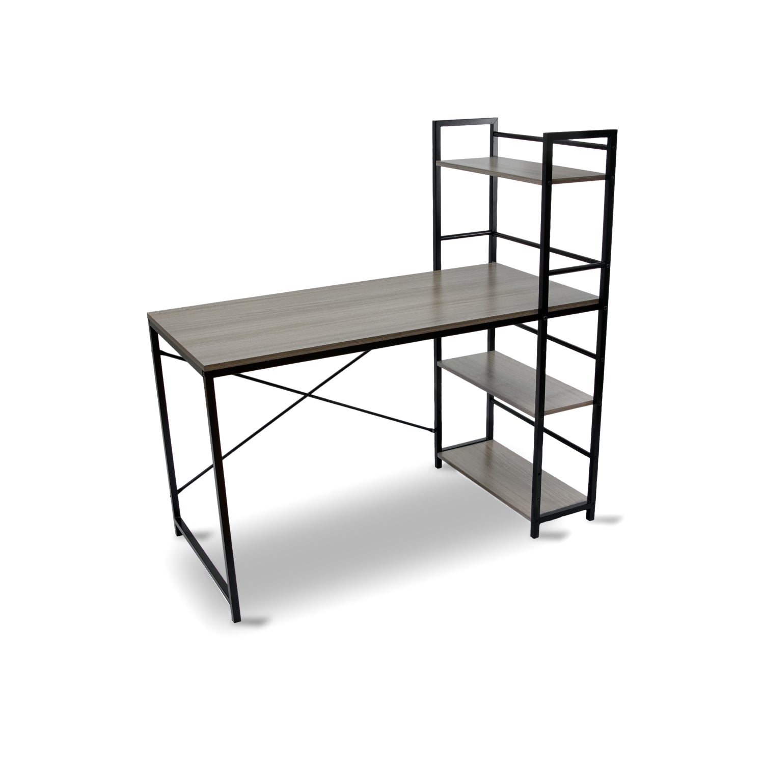 1907B Modern Office Computer Desk in Smoke Grey - Ergonomic Workstation for Home & Office Use, Perfect for Remote Work & Study