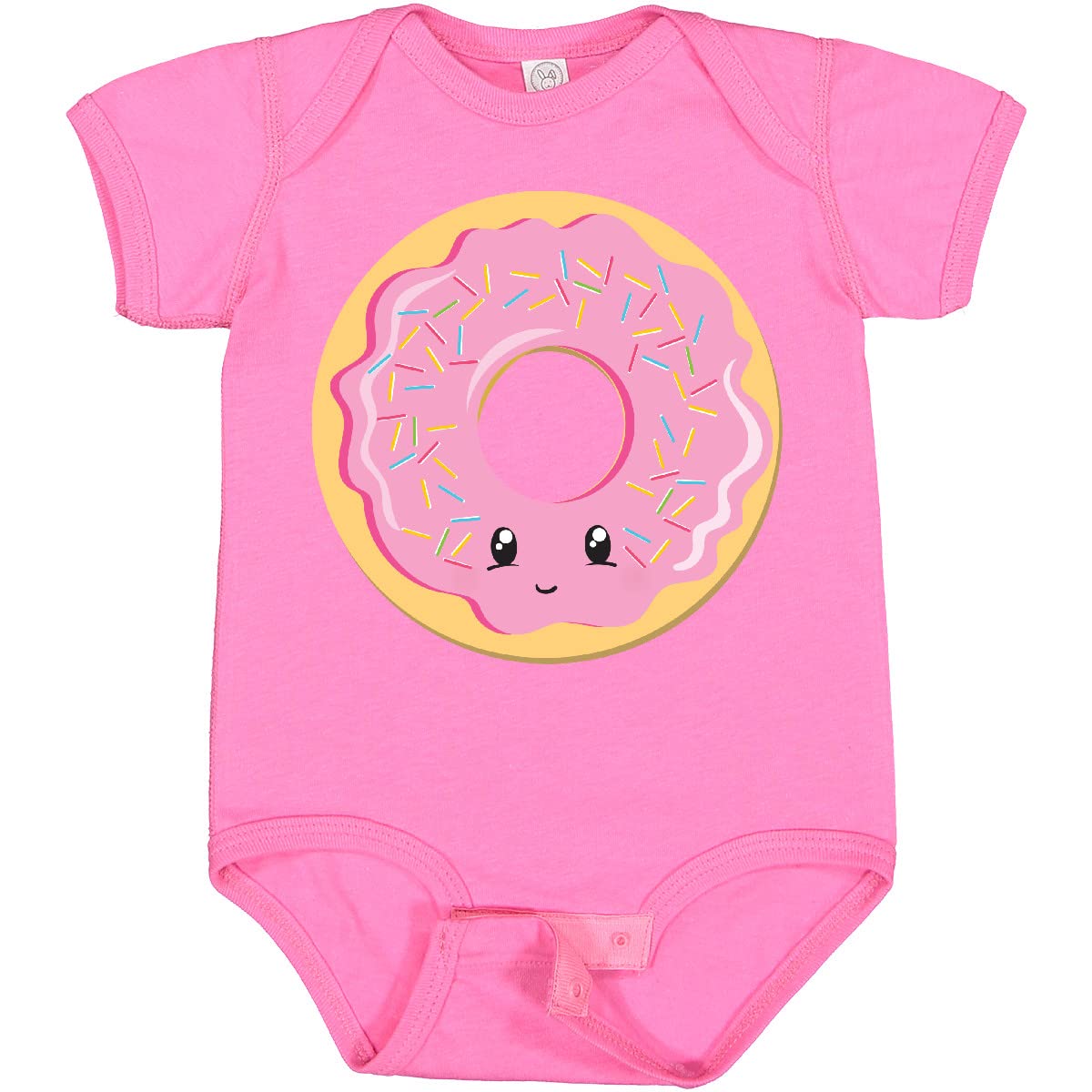 Inktastic Light Pink Donut Baby Bodysuit - Cute Donut Print Onesie for Newborns & Infants - Perfect for Birthday, Photo Shoots & Everyday Wear