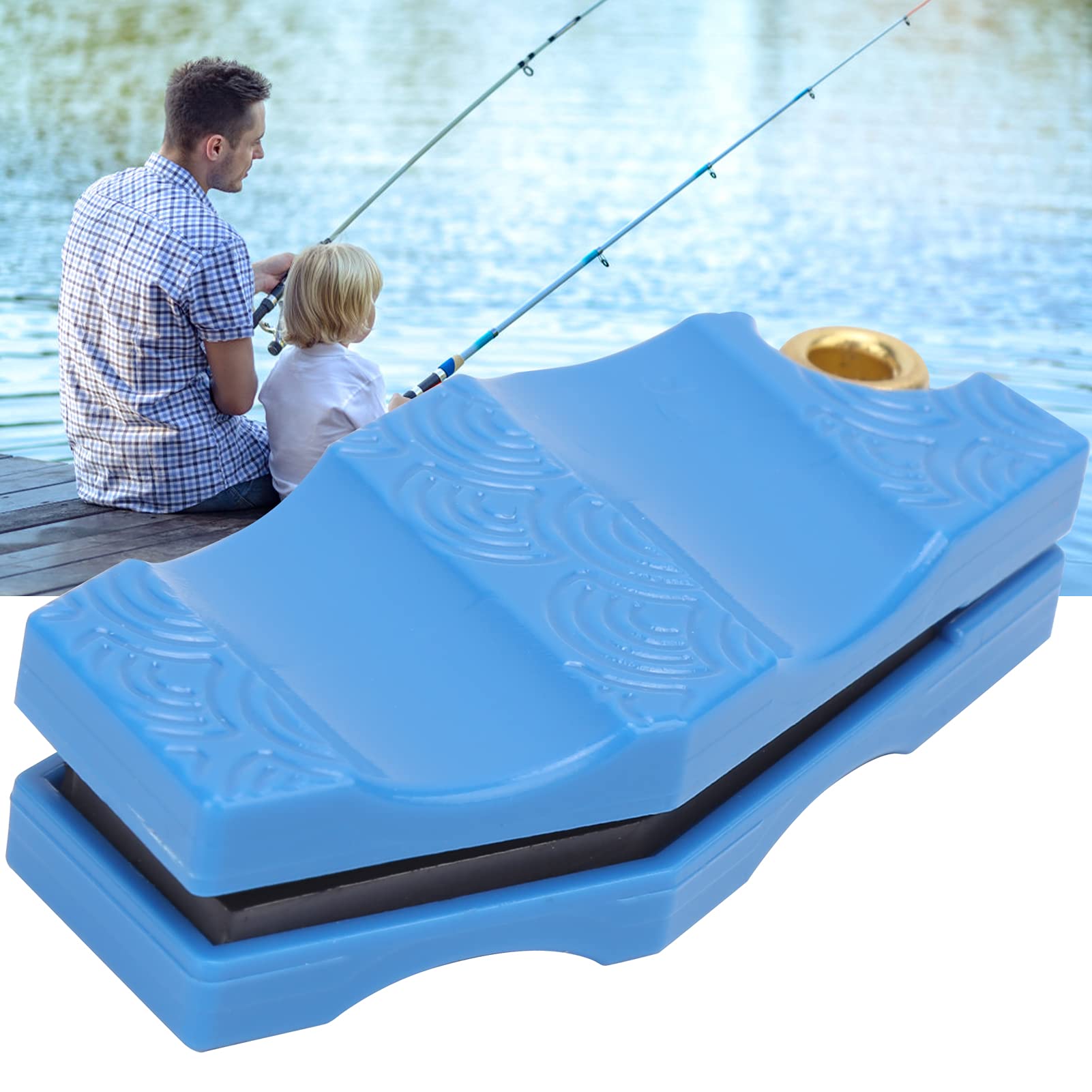 VGEBY 2-in-1 Fly Fishing Line Straightener and Cleaner - Durable Hard Plastic Leader Straightener Tool with Line Cleaning Function (Blue) - Perfect for Trout, Bass, and Salmon Fishing Accessories