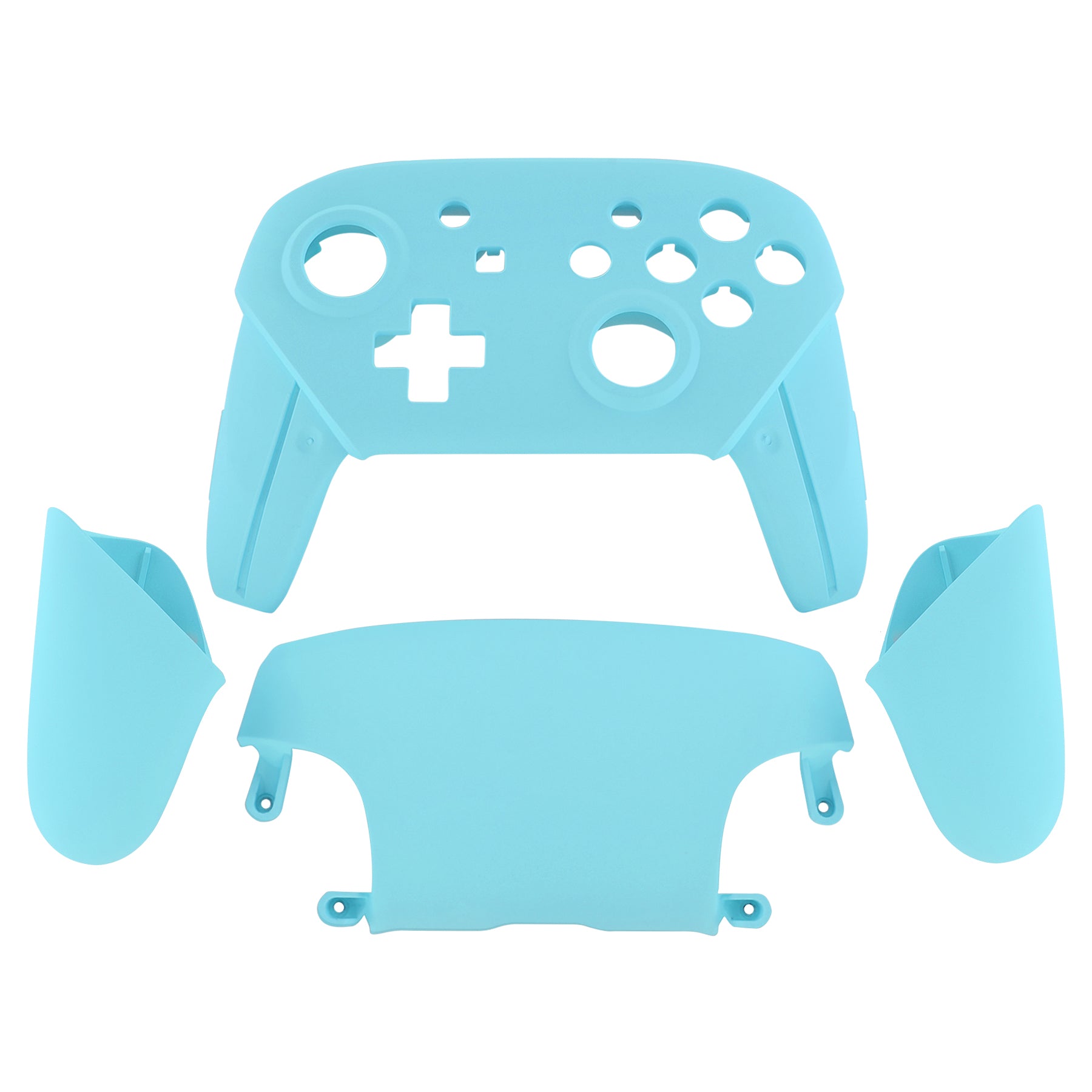 eXtremeRate Heaven Blue Faceplate & Backplate Replacement for Nintendo Switch Pro Controller - DIY Custom Shell Kit (Controller Not Included) - Perfect for Gaming, Modding & Personalization - FRP308