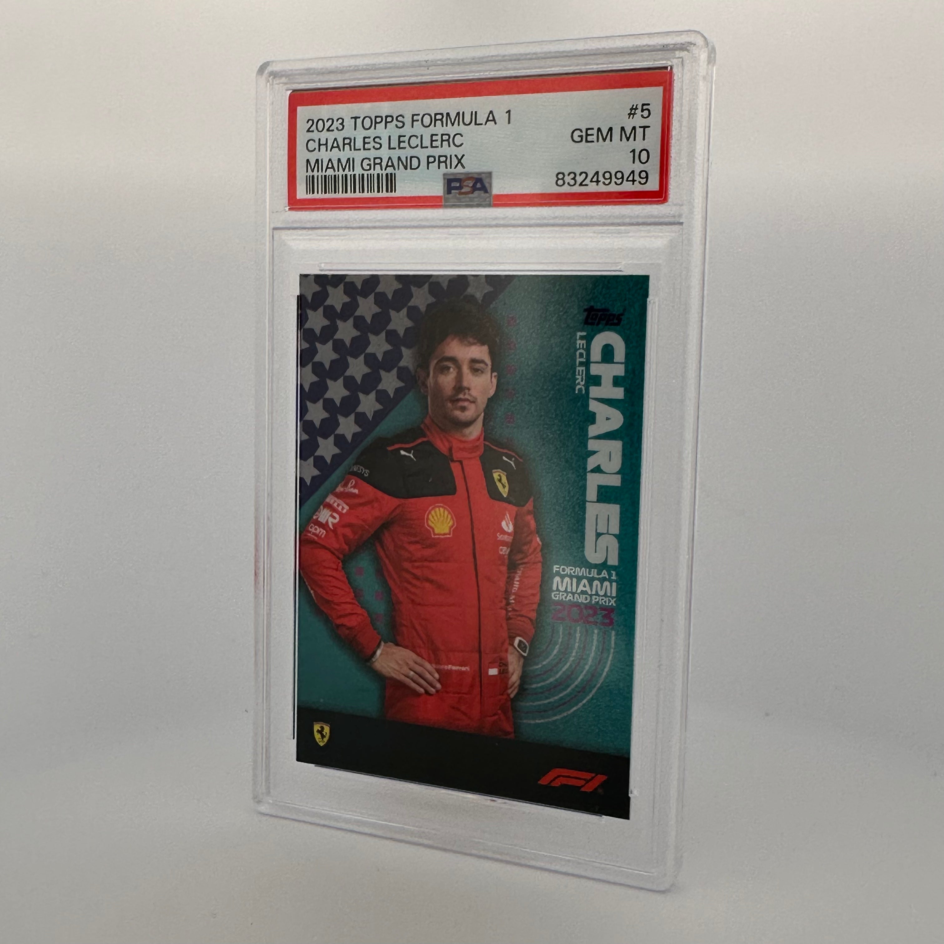PSA 10 Graded Charles Leclerc #5 2023 Miami Grand Prix F1 Racing Card - Perfect for Collectors, Investors & Formula 1 Fans
