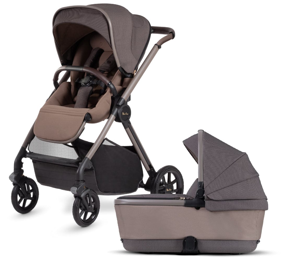 Silver Cross Reef Stroller with Folding Bassinet - Lightweight Compact Travel Baby Stroller for Newborns & Toddlers - Perfect for Shopping, Travel & Daily Walks