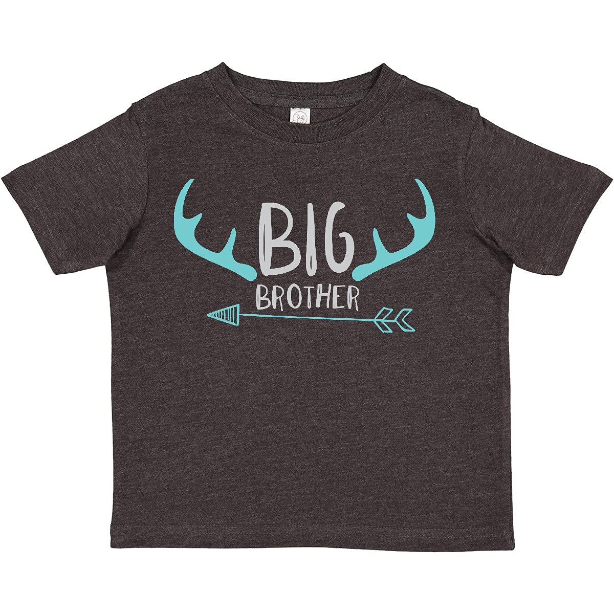 Inktastic Big Brother Older Brother Deer Antlers Arrow Toddler T-Shirt - Cute Sibling Matching Outfit for Family Photos & Special Occasions