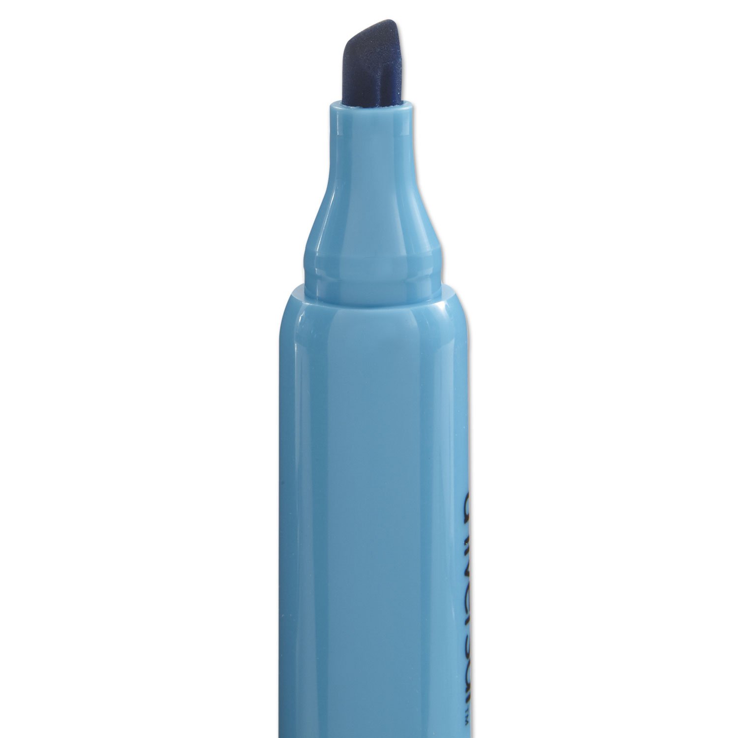 Universal Desk Highlighters - Fluorescent Blue Ink, Chisel Tip, Blue Barrel (Pack of 12) - Perfect for Office, School & Study Notes Organization