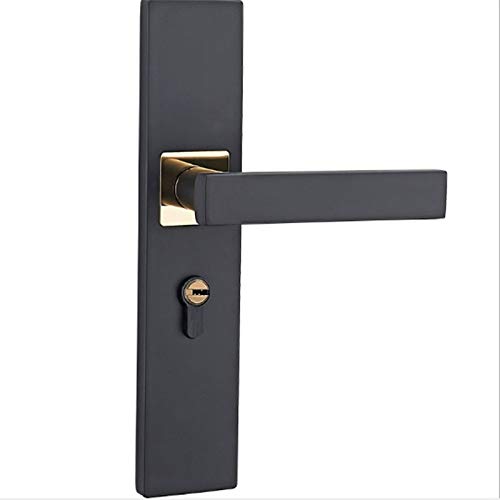 Minimalist Aluminum Alloy Entrance Lever Door Handle - Anti-Theft Interior Bedroom Door Lock with Mute Function for Home Security | Perfect for Bedrooms, Bathrooms & Office Doors