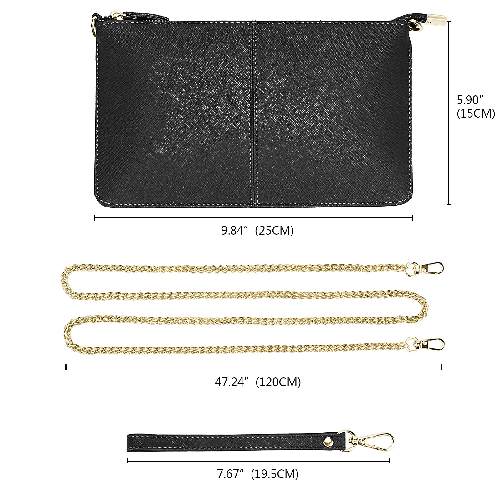 YALUXE Genuine Leather Crossbody Bag for Women - Phone Wallet Purse for Daily Use
