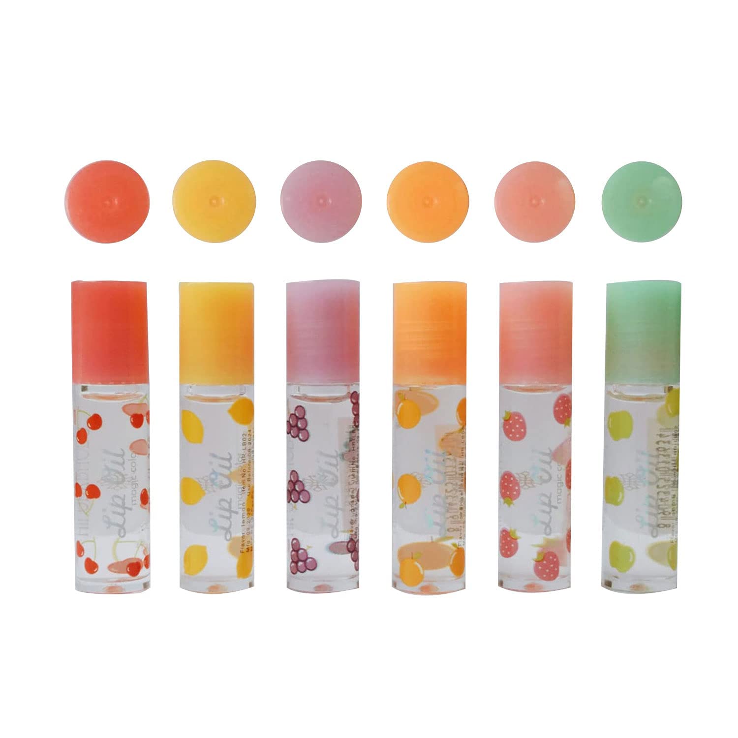 Moisturizing Color Changing Liquid Lipstick - Transparent Lip Oil & Balm Set (6 Pack) | Hydrating, Long-Lasting Wear for Day & Night Makeup Looks