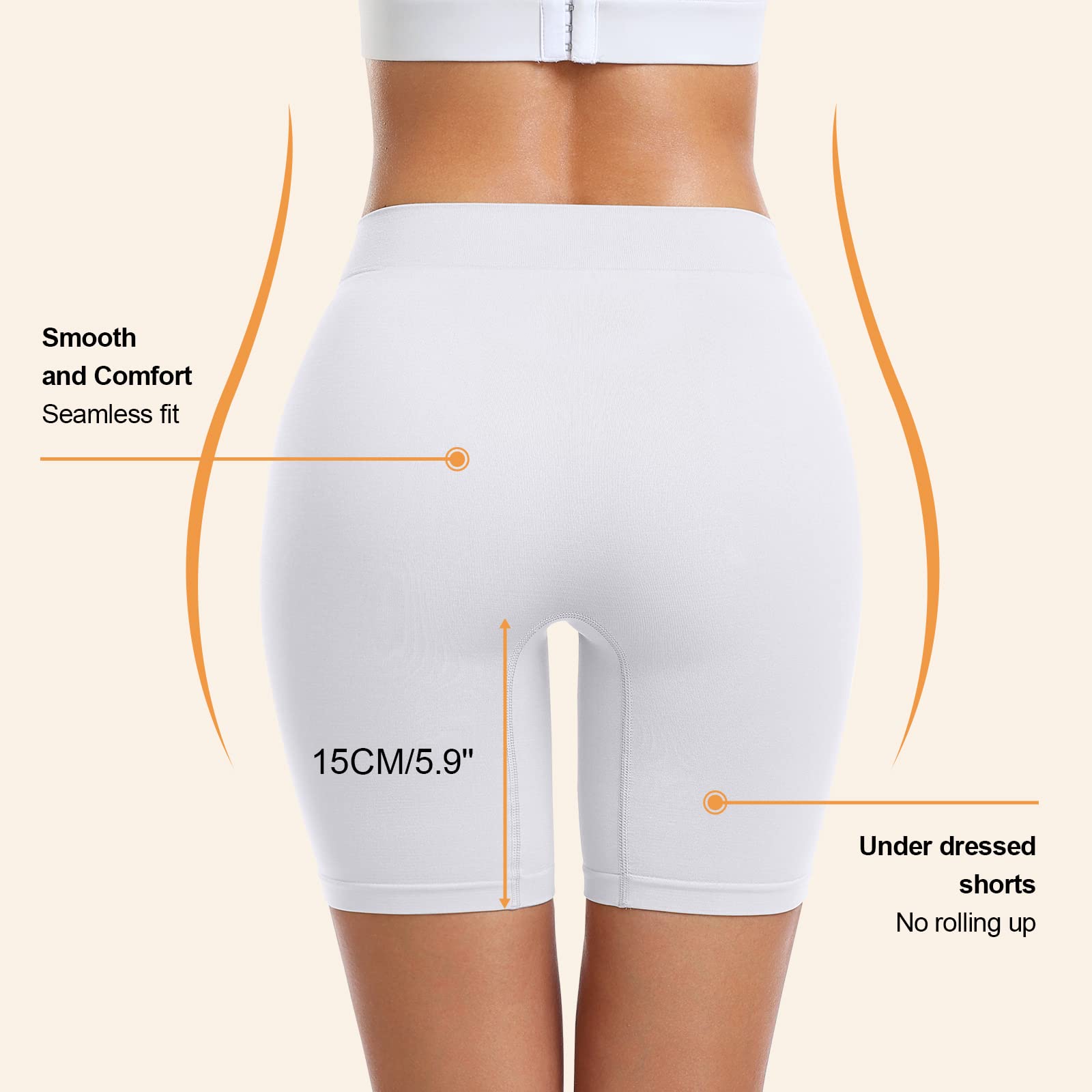 3 Pack Women's Slip Shorts - Seamless Anti-Chafing Boyshorts Under Dress for Comfort & Coverage | Perfect for Dresses, Skirts, Workouts & Everyday Wear