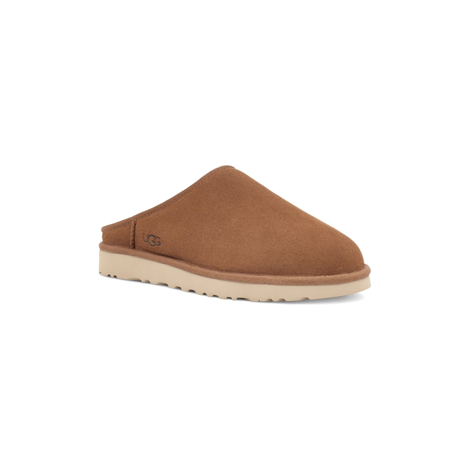 UGG Men's Classic Slip On Shoes - Chestnut Brown Suede Indoor/Outdoor Comfortable Loafers for Casual Wear & Winter Slippers