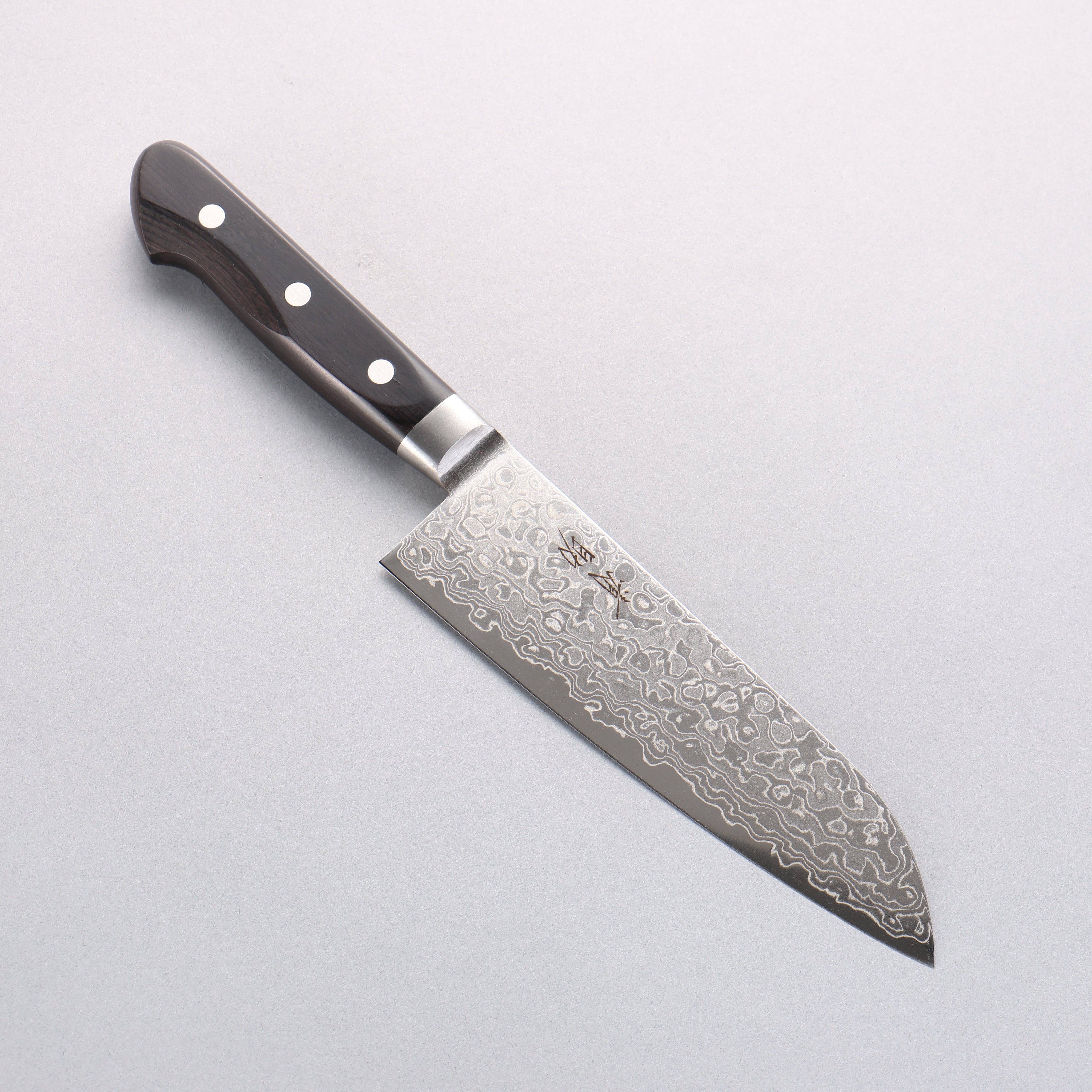 Premium Seisuke Kagami AUS10 Damascus Santoku Knife 170mm - Mirrored Finish, Black Pakka Wood Handle - Perfect for Sushi, Vegetables & Meat Slicing - Professional Japanese Kitchen Knife for Chefs & Home Cooks