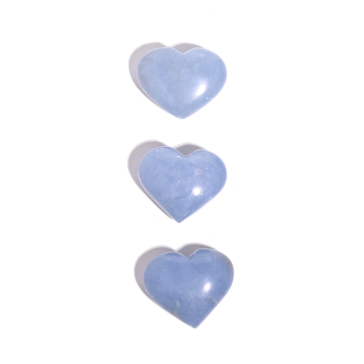 Angelite Heart Pendant Necklace - Natural Blue Angelite Stone Jewelry for Healing & Protection - Perfect for Meditation, Reiki & Spiritual Gifts