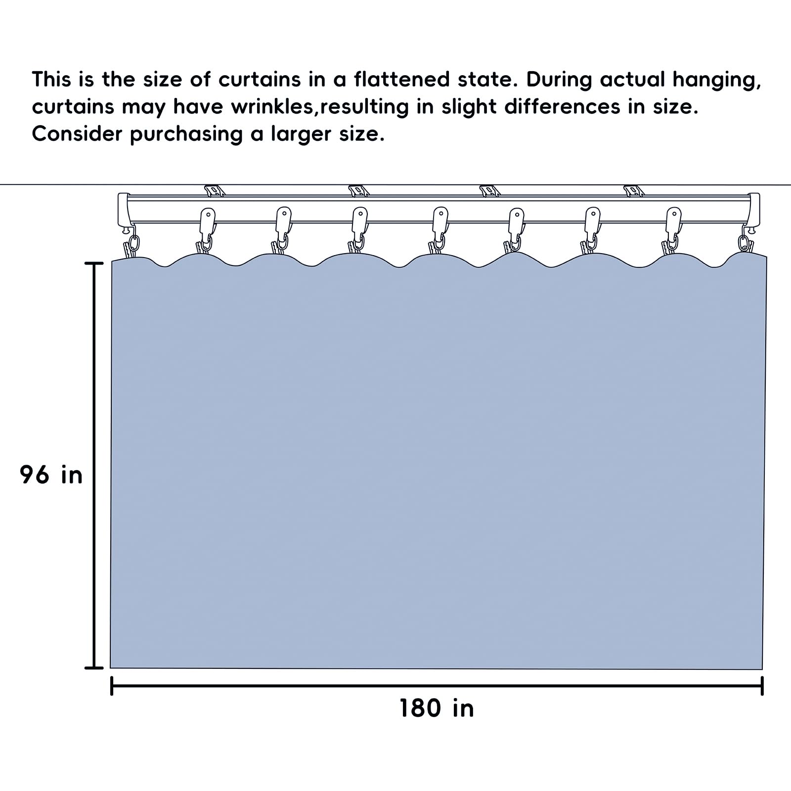 Flexible Ceiling Curtain Track Set - 180