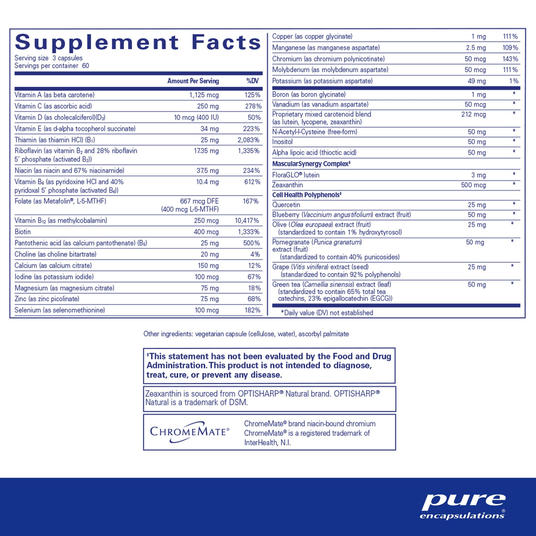 Pure Encapsulations Polyphenol Nutrients Supplement | Antioxidant Support for Heart & Brain Health | Daily Wellness & Immune System Boost