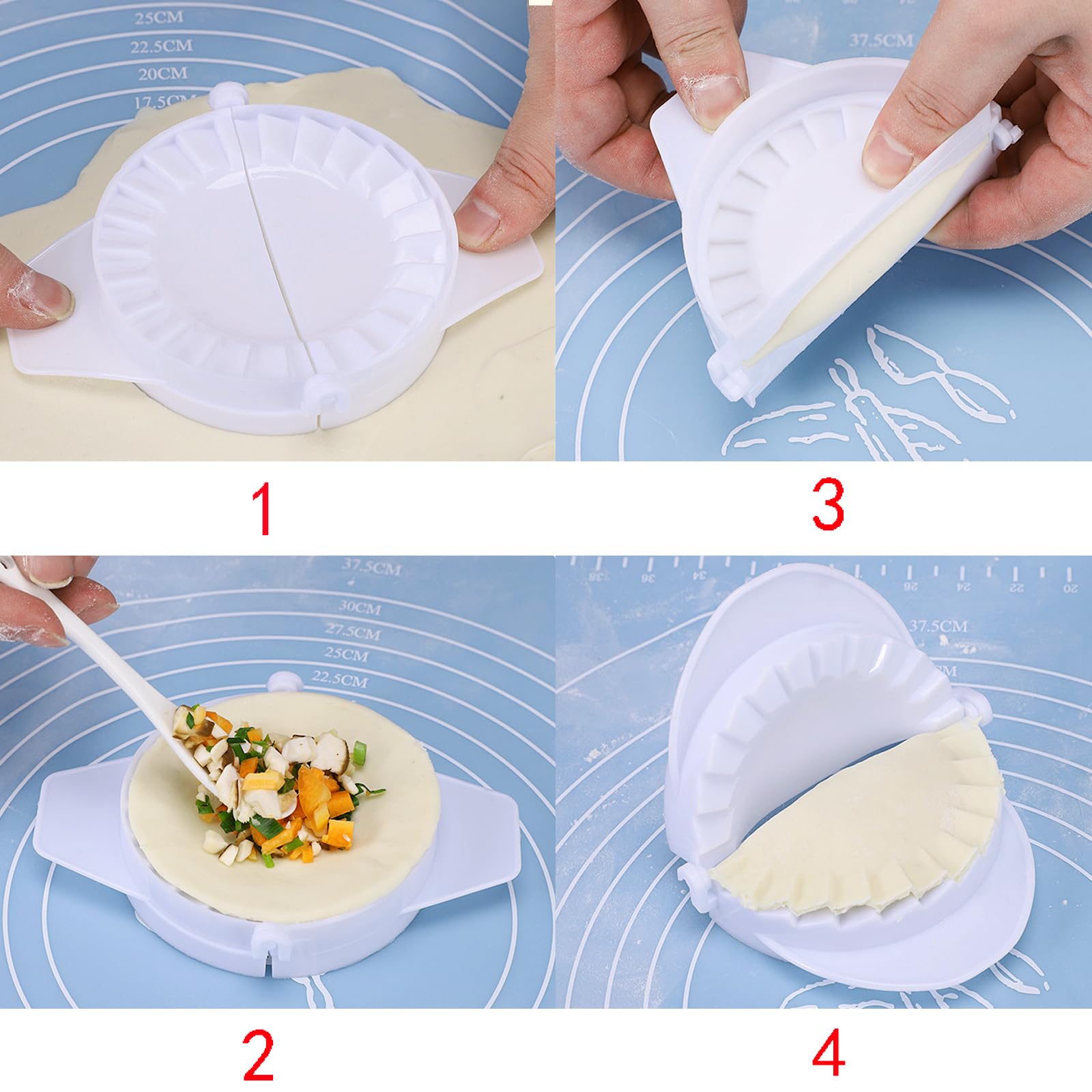 5PCS Dumpling Maker Press - Easy Dumpling Machine Set for Perfect Homemade Dumplings - Ideal for Family Cooking, Parties & Asian Cuisine Lovers