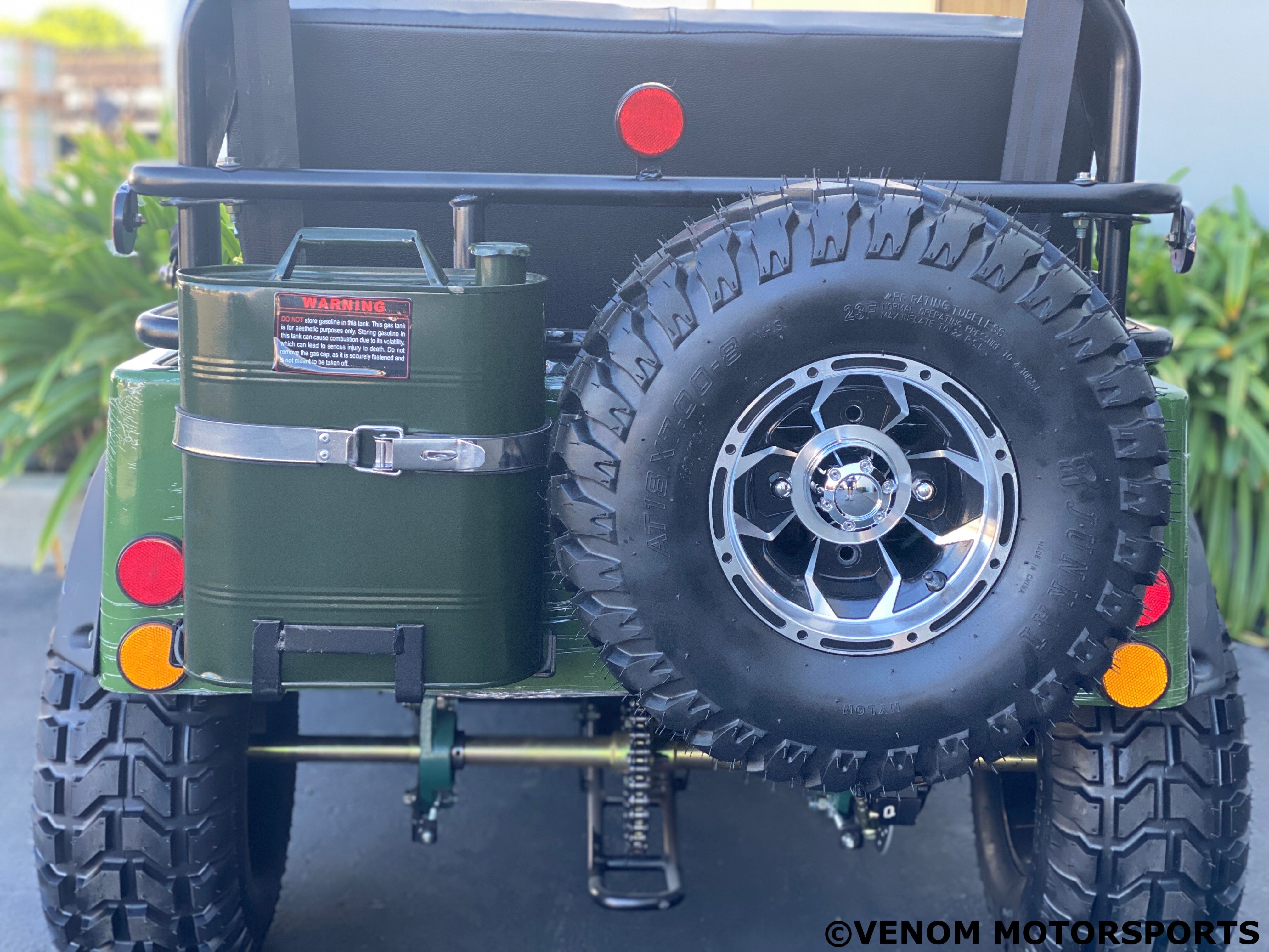 Venom Mini Jeep 125cc 2-Seater Off-Road Vehicle - Willys Edition with 3-Speed Transmission | Perfect for Kids & Adults, Backyard Adventure, Camping & Trail Riding