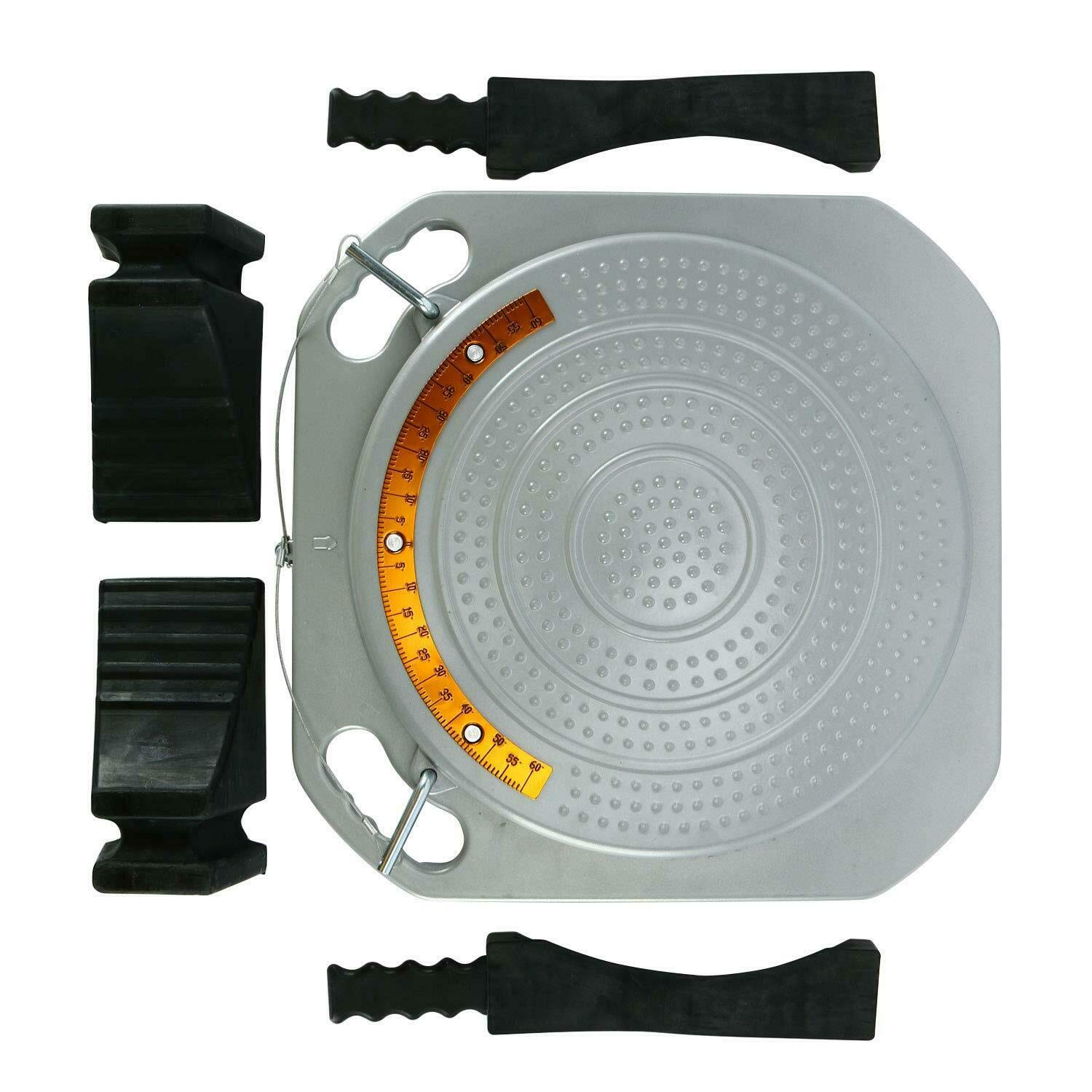 10,000 lb Capacity Wheel Alignment Turntable Turn Plates with Transition Bridge & Thrust Block - Professional Vehicle Wheel Alignment Tool for Auto Repair Shops & DIY Garage Use