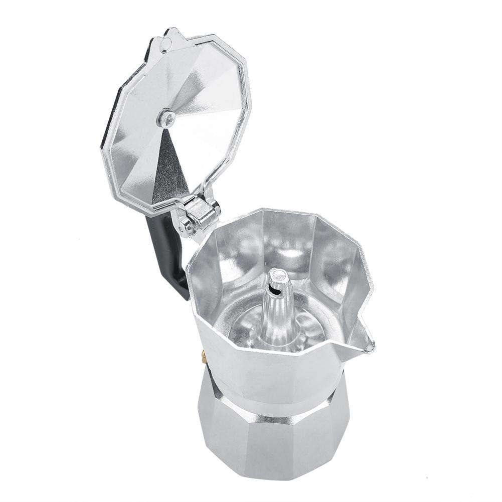 Classic Aluminum Moka Pot Espresso Maker - 2-Cup (100ml) Stovetop Coffee Brewing for Home & Office - Perfect for Espresso, Latte & Cappuccino