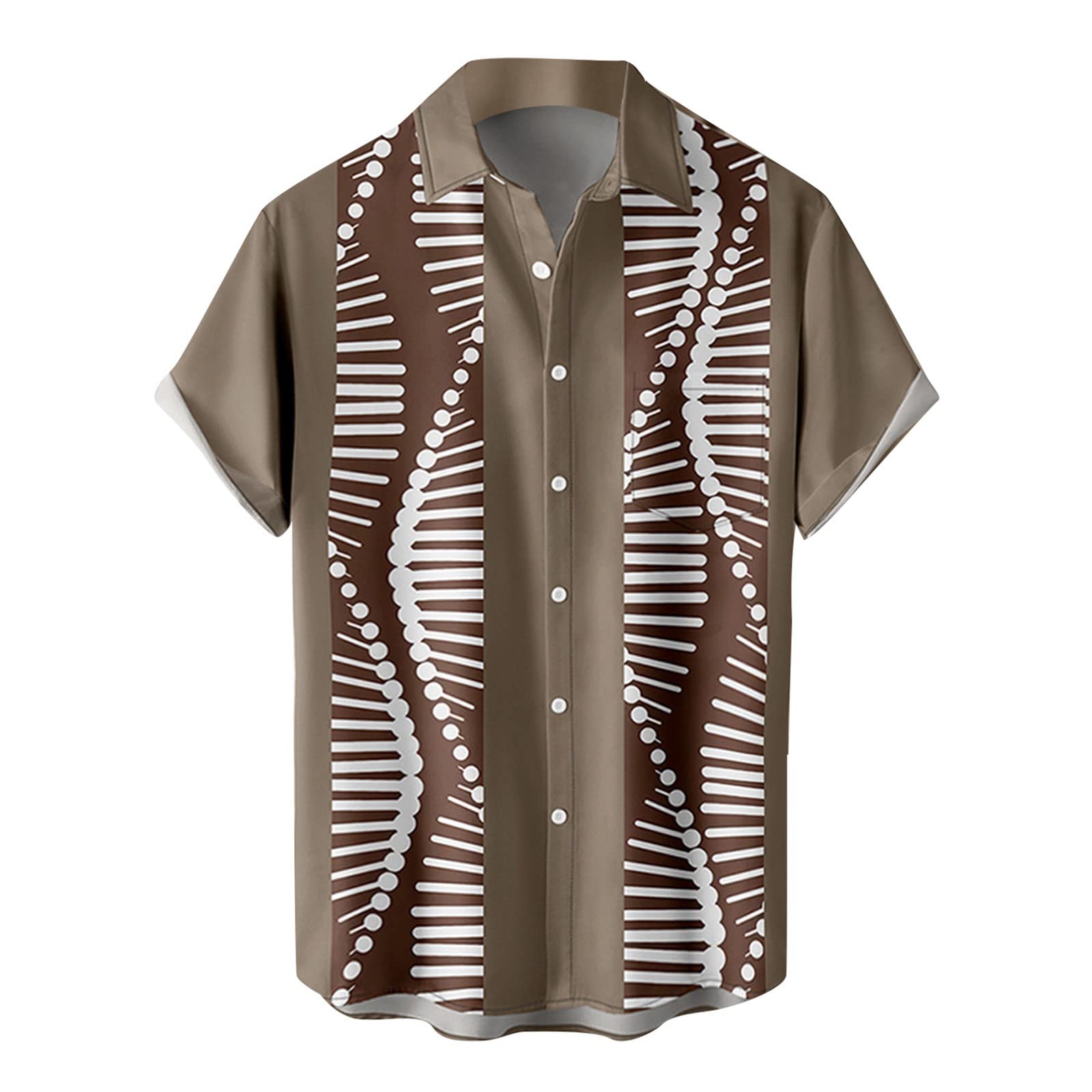 Funny Graphic T-Shirts for Men - 3D Digital Printed Short Sleeve Casual Shirt with Buckle Lapel | Perfect for Everyday Wear, Parties & Gifts