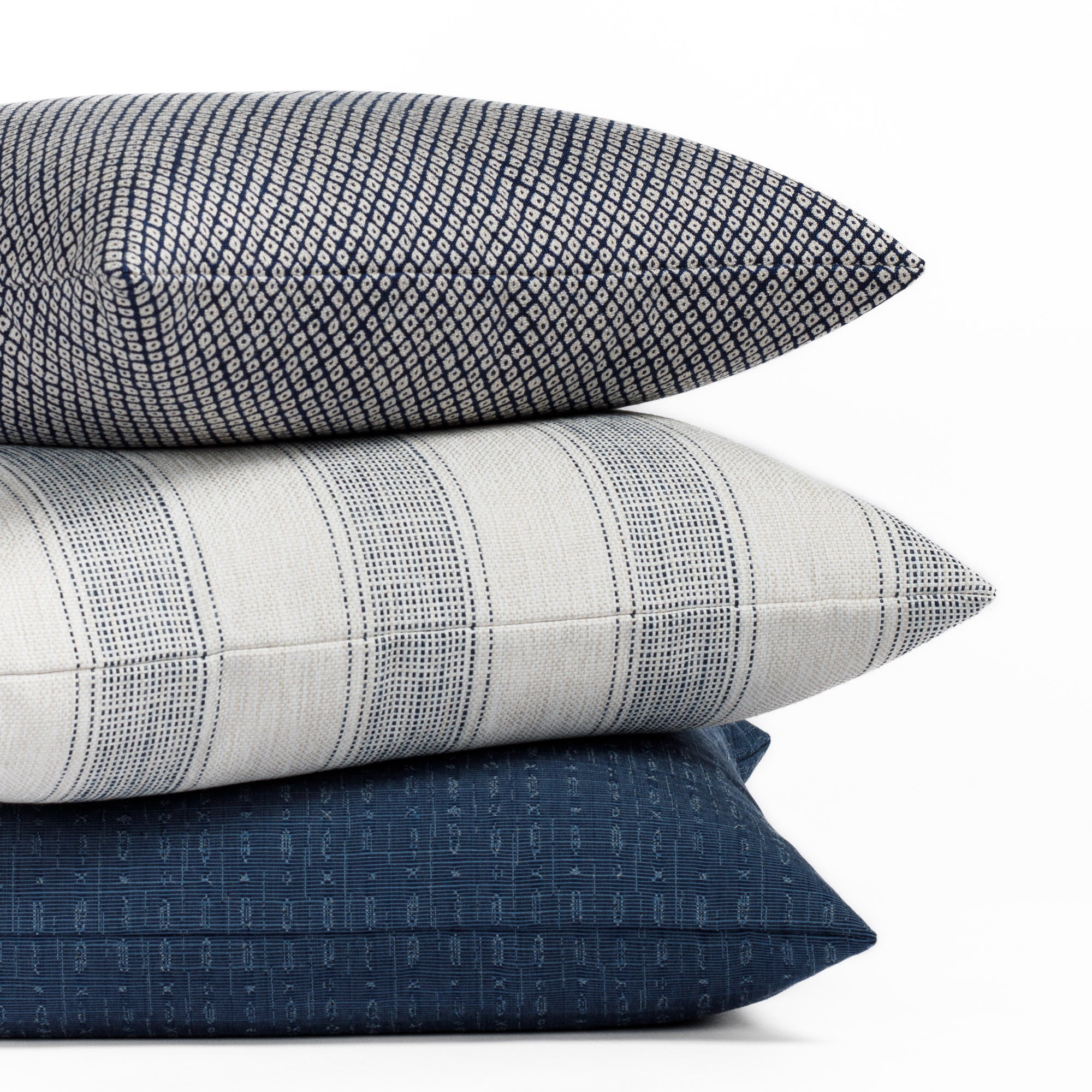 Revitalize 22x22 Outdoor Pillow in Denim Blue - Waterproof Patio Cushion for Garden, Poolside & Porch Decor