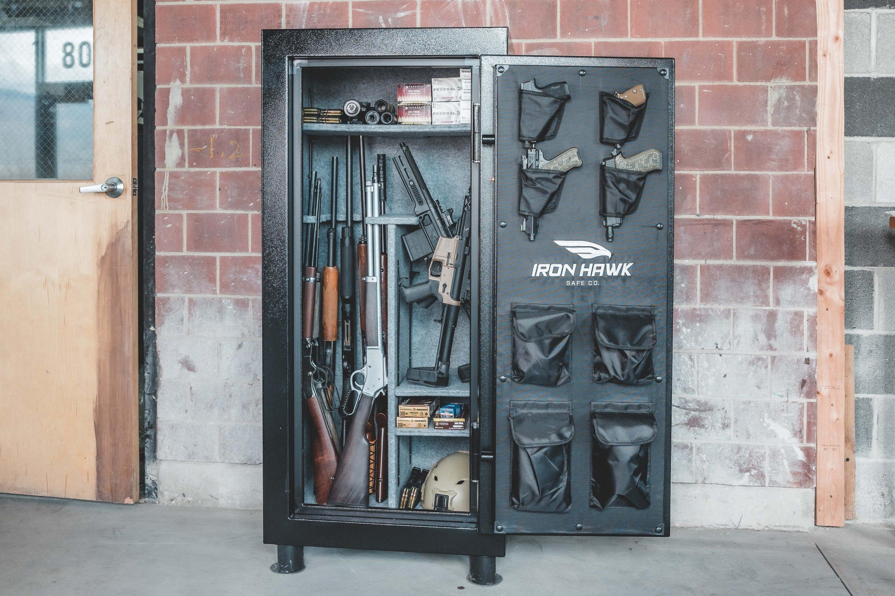 24 Gun Safe - Heavy Duty Fireproof & Waterproof Rifle Cabinet for Home & Office Security - Ideal for Firearms, Ammo & Valuables Storage