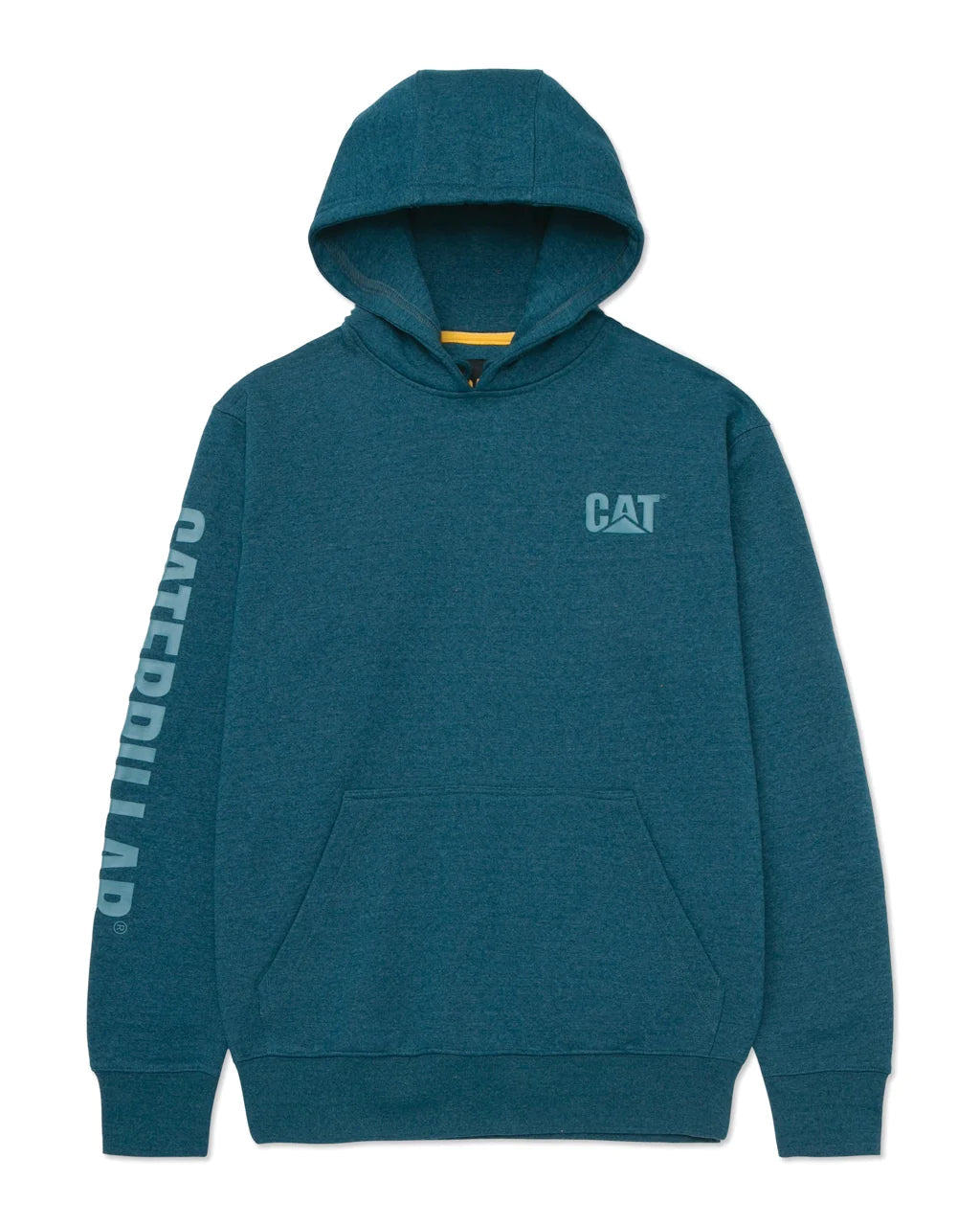 CAT Men's Banner Logo Hooded Sweatshirt - Soft Fleece Pullover for Casual Wear & Outdoor Activities