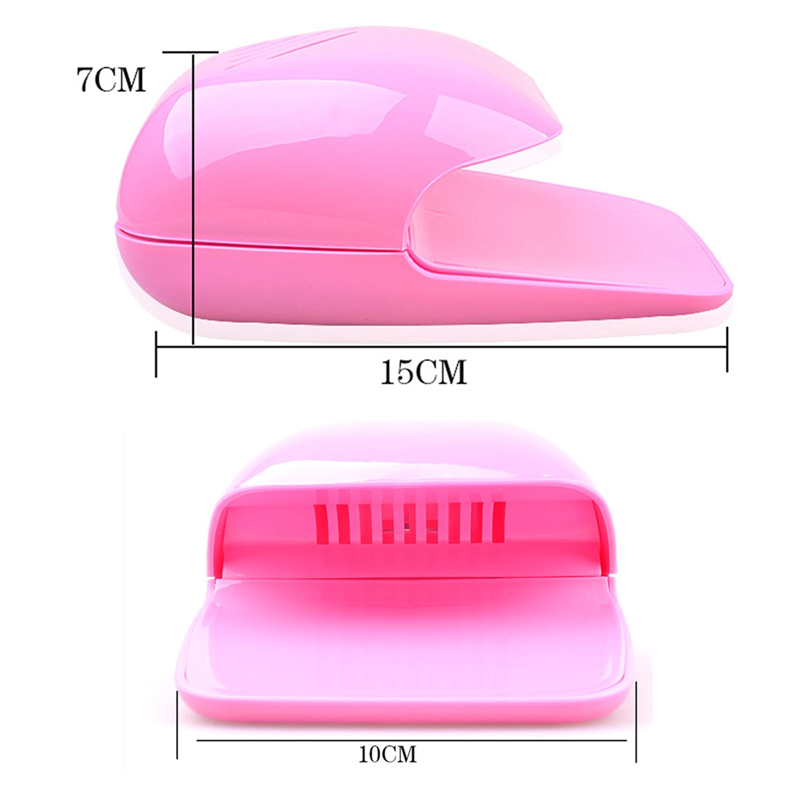 EXCLUZO Mini Portable Nail Polish Dryer Fan - Fast Drying Nail Art Blower for Gel & Acrylic Nails - Compact Travel Nail Cooler Tool for Home & Salon Use - Perfect for Manicures, Pedicures and DIY Nail Art