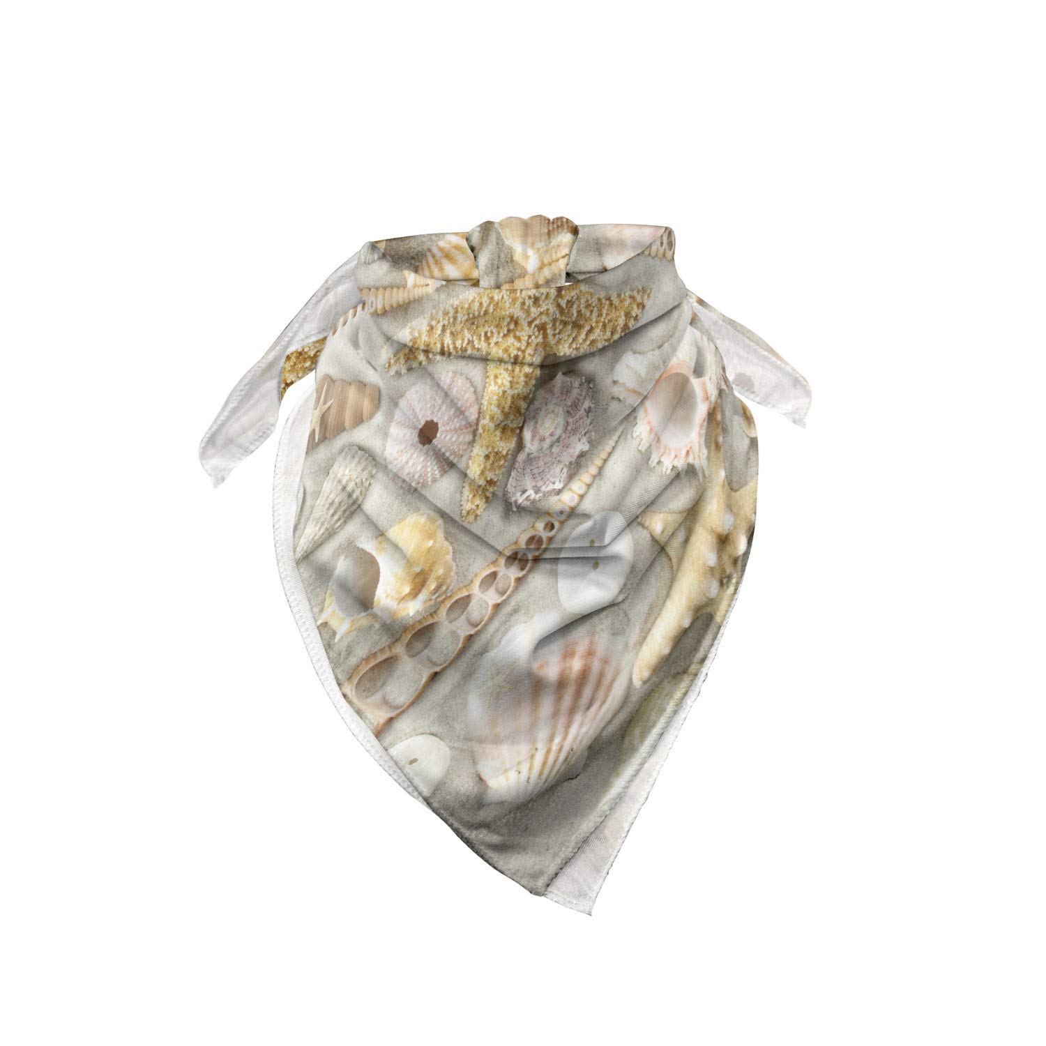 Ambesonne Seashell Bandana - Unisex Head & Neck Scarf with Beach Shell Print - Perfect for Summer, Vacations, and Coastal Fashion Accessories
