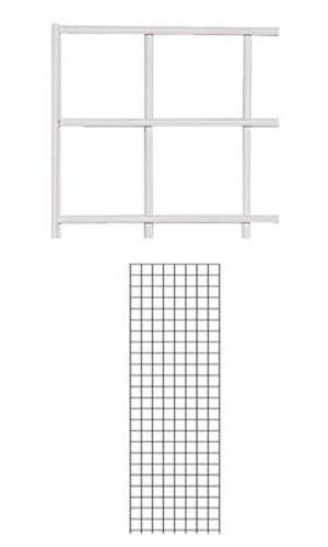 White Wire Grid Wall Panel 2x6 Feet (4 Pack) - Decorative Organizer for Home, Office & Retail Display - Perfect for Photos, Notes & Decor