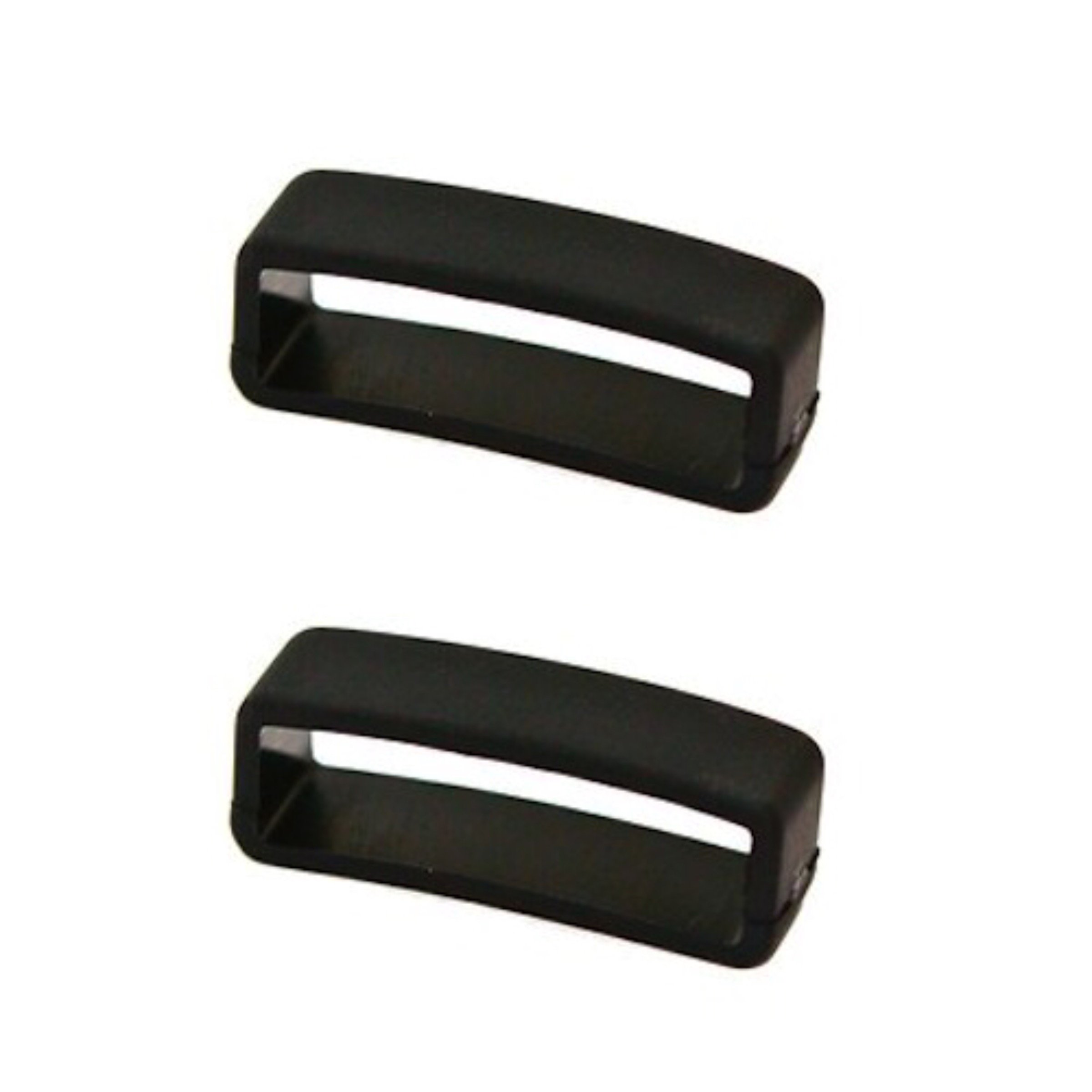 2 Pack 18MM Black Rubber Watch Band Strap Replacement for Cuir De Lyon - Durable Watch Strap Loops for Men's & Women's Watches, Perfect for Daily Wear, Sports & Outdoor Activities