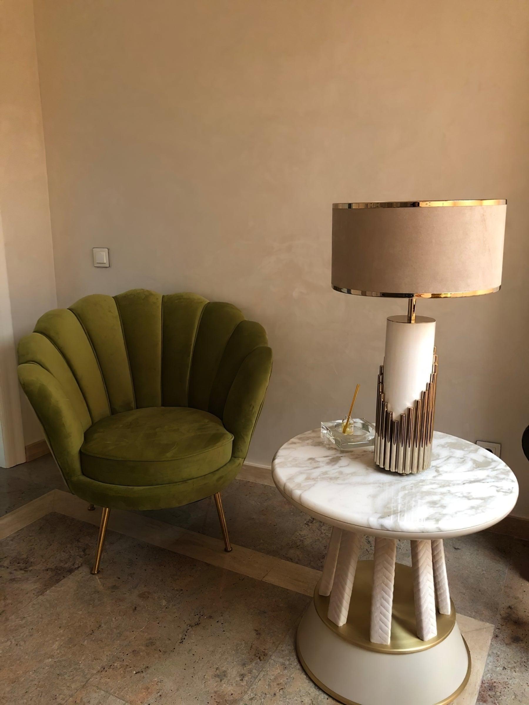 Modern Streamline Table Lamp - Sleek LED Desk Light for Home Office, Bedroom & Living Room - Perfect for Reading, Working & Ambient Lighting