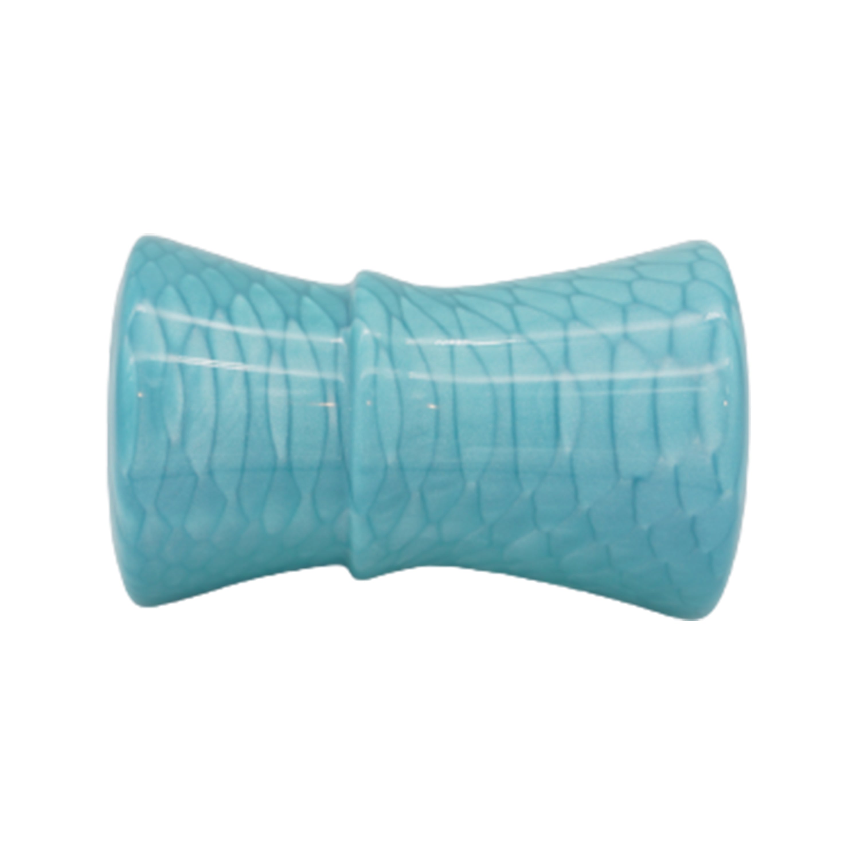 Premium Blue Snakeskin Handmade Shaving Brush Handle - Fits 24mm & 26mm Knots - Perfect for Wet Shaving & Grooming Gifts