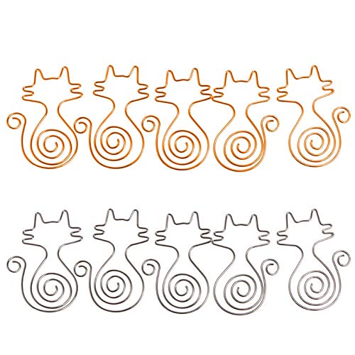 Cute Cat Metal Paper Clips for Office, School & Bookmarking