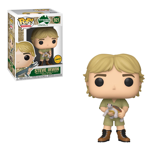 Funko Pop! Steve Irwin #921 Chase Figure - Australian Zoo Exclusive Collectible for Fans & Pop Culture Enthusiasts | Perfect for Display, Gifts, and Pop Vinyl Collections
