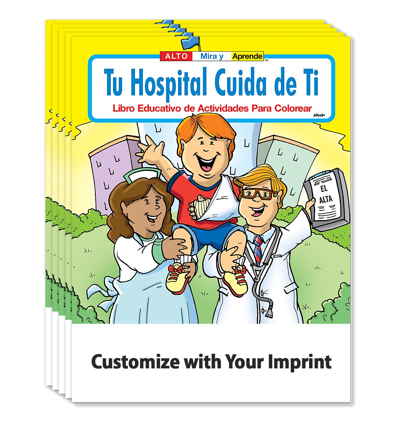 ZOCO Spanish Hospital Care Custom Coloring Books for Kids - 250 Bulk Pack (No Crayons) | Fun Activities, Puzzles & Games for Children | Perfect for Hospitals, Schools & Birthday Parties