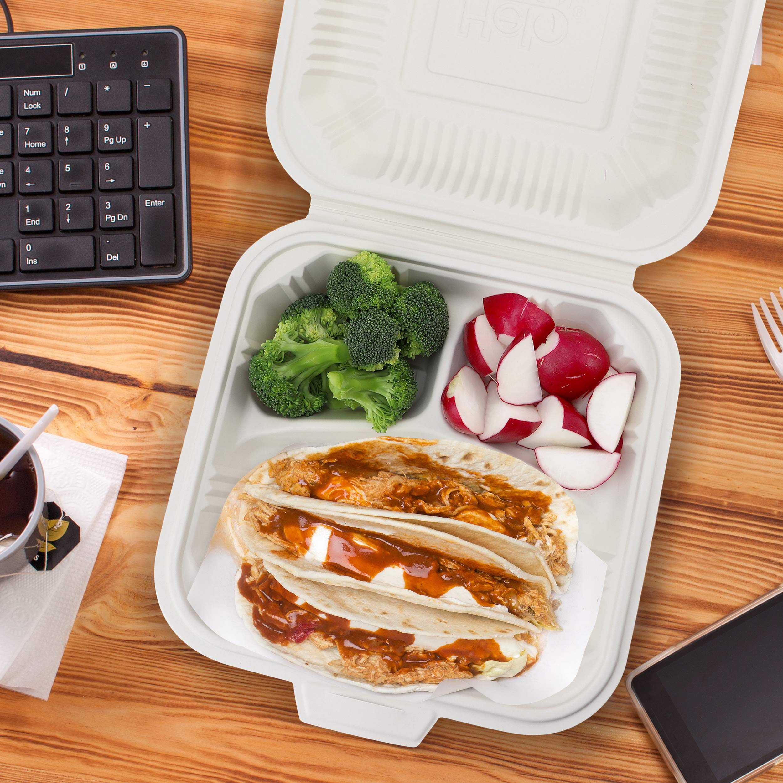 Eco-Friendly 3-Compartment 8