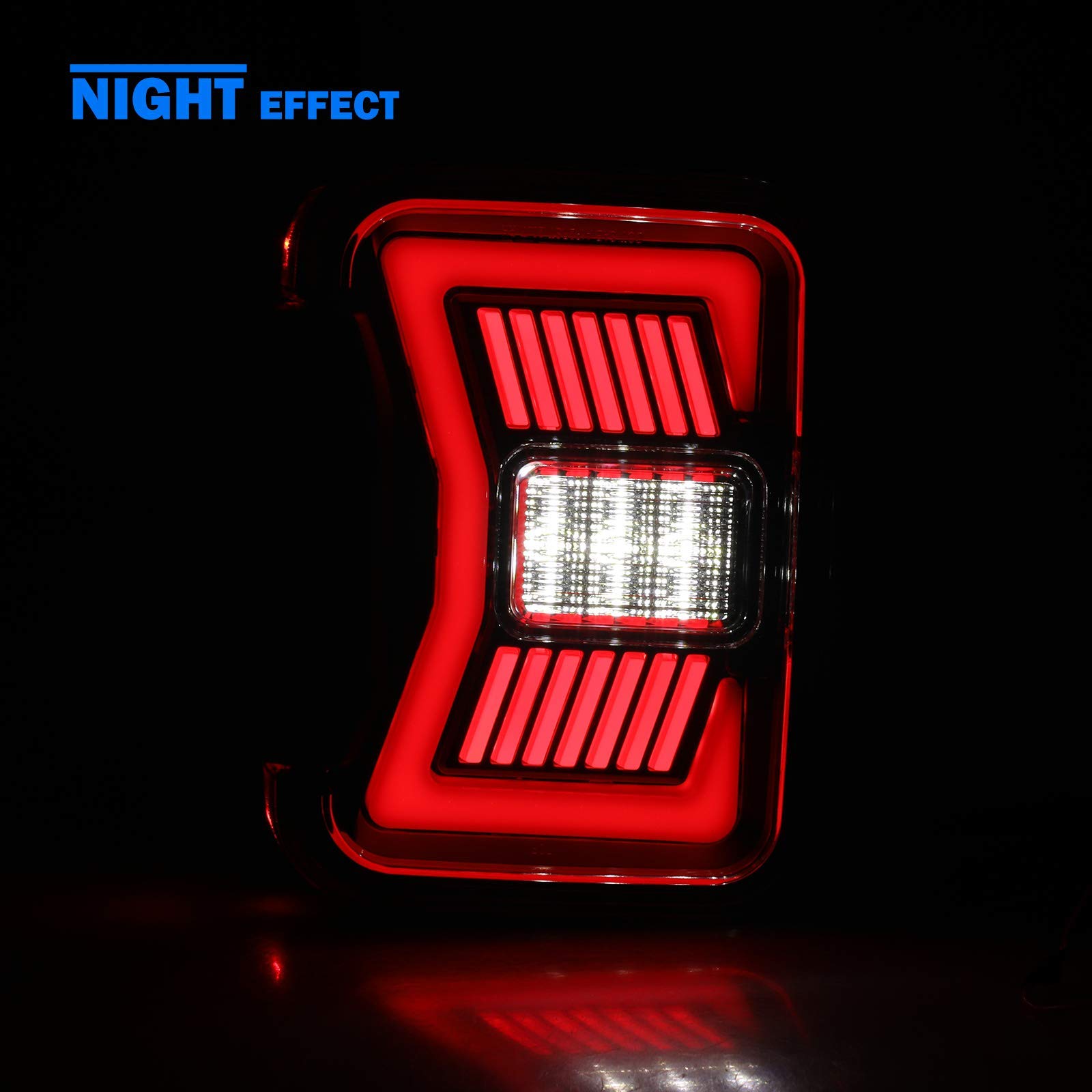 WOLFSTORM LED Tail Lights Replacement for 2019-2025 Jeep Gladiator Pickup - Sequential Turn Signal Lights with Clear Lens (1 Pair) | Upgrade Your Off-Road Vehicle for Enhanced Visibility & Style