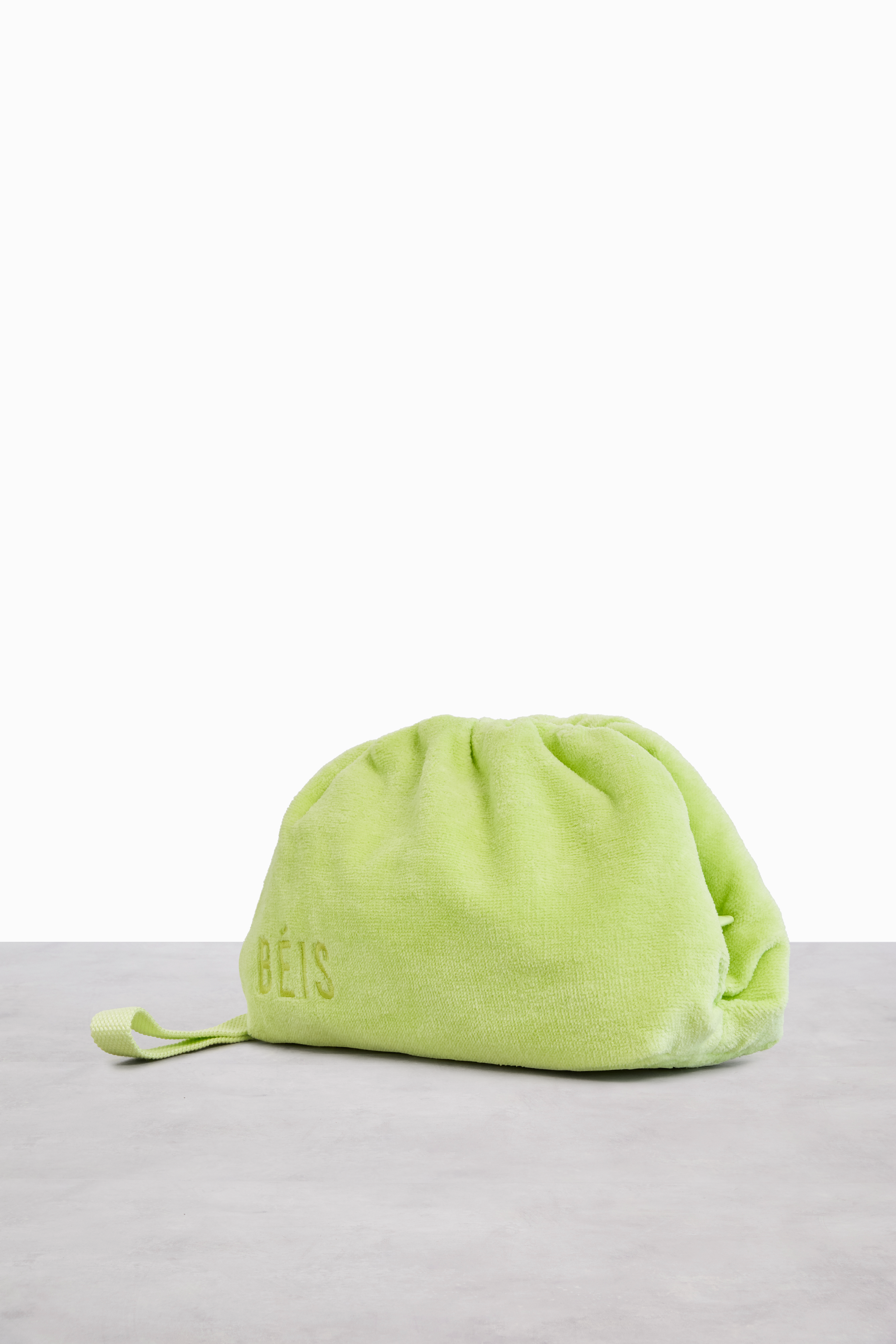 Stylish Terry Cosmetic Clutch in Citron Yellow | Perfect for Travel, Gym & Everyday Essentials | Water-Resistant Makeup Bag for Women