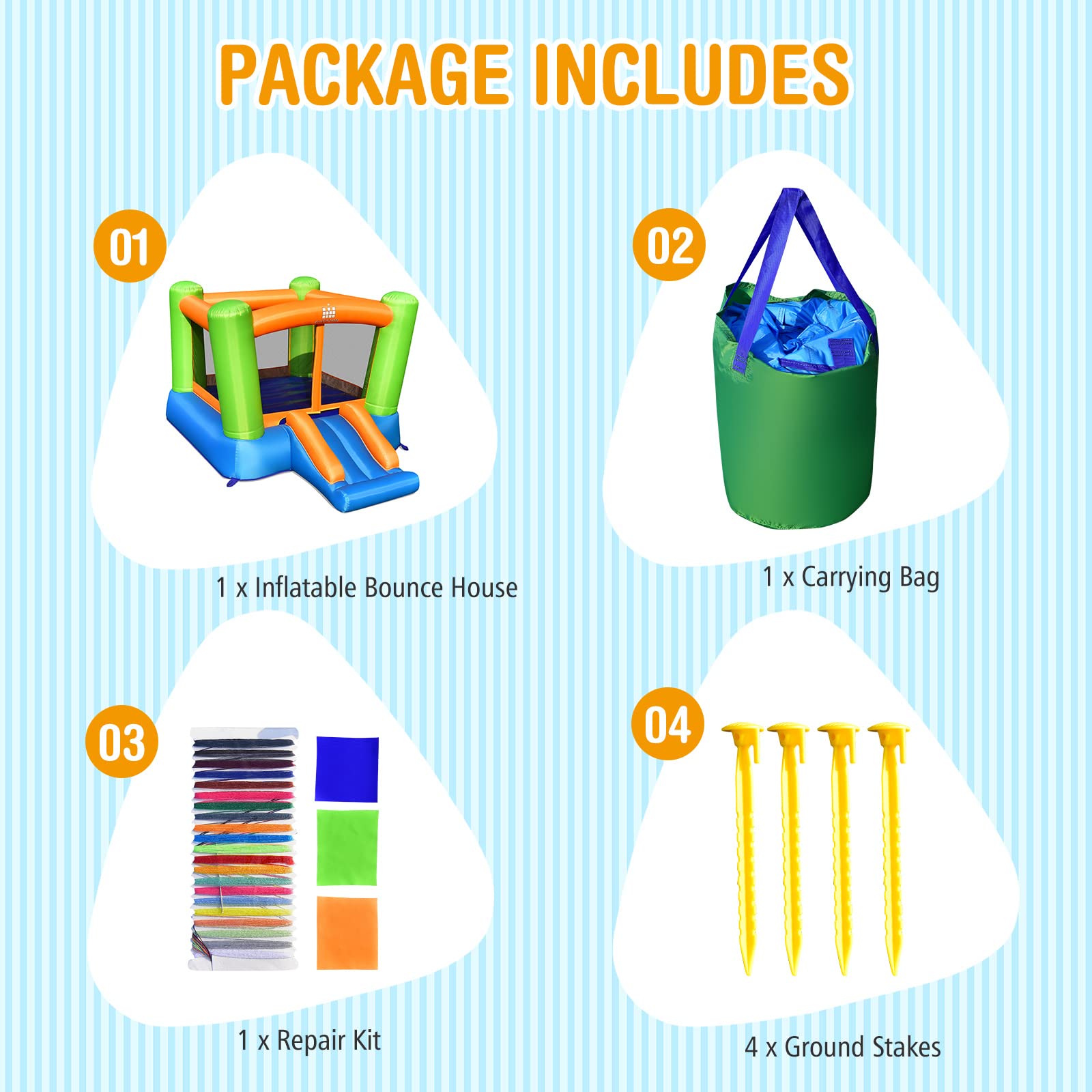 **Costzon Inflatable Bounce House for Kids - Toddler Bouncy Castle with Slide for Indoor & Outdoor Play, Durable Oxford Cloth, Portable Mini Jumping Castle - Perfect for Backyard Birthday Parties, Family Gatherings & Outdoor Fun**