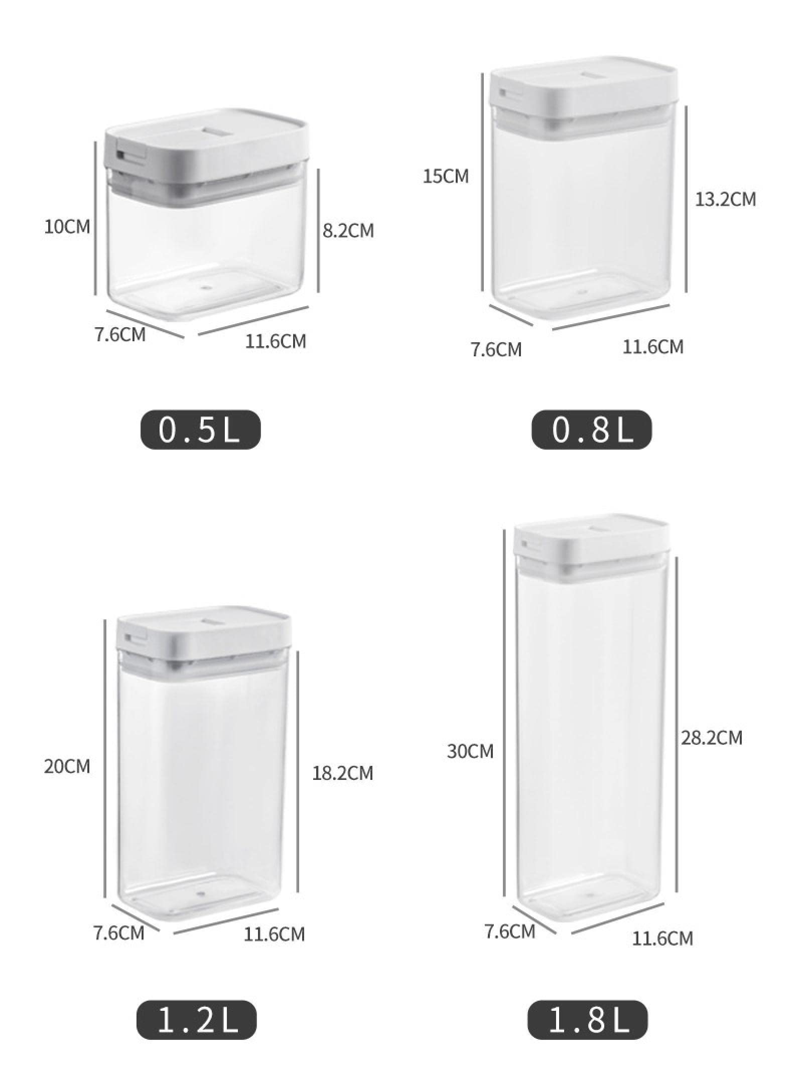 4-Piece Airtight Food Storage Container Set - BPA-Free Plastic Kitchen Organizer for Cereals, Snacks & Dry Goods - Moisture-Proof & Stackable Design - Perfect for Pantry, Office & Meal Prep