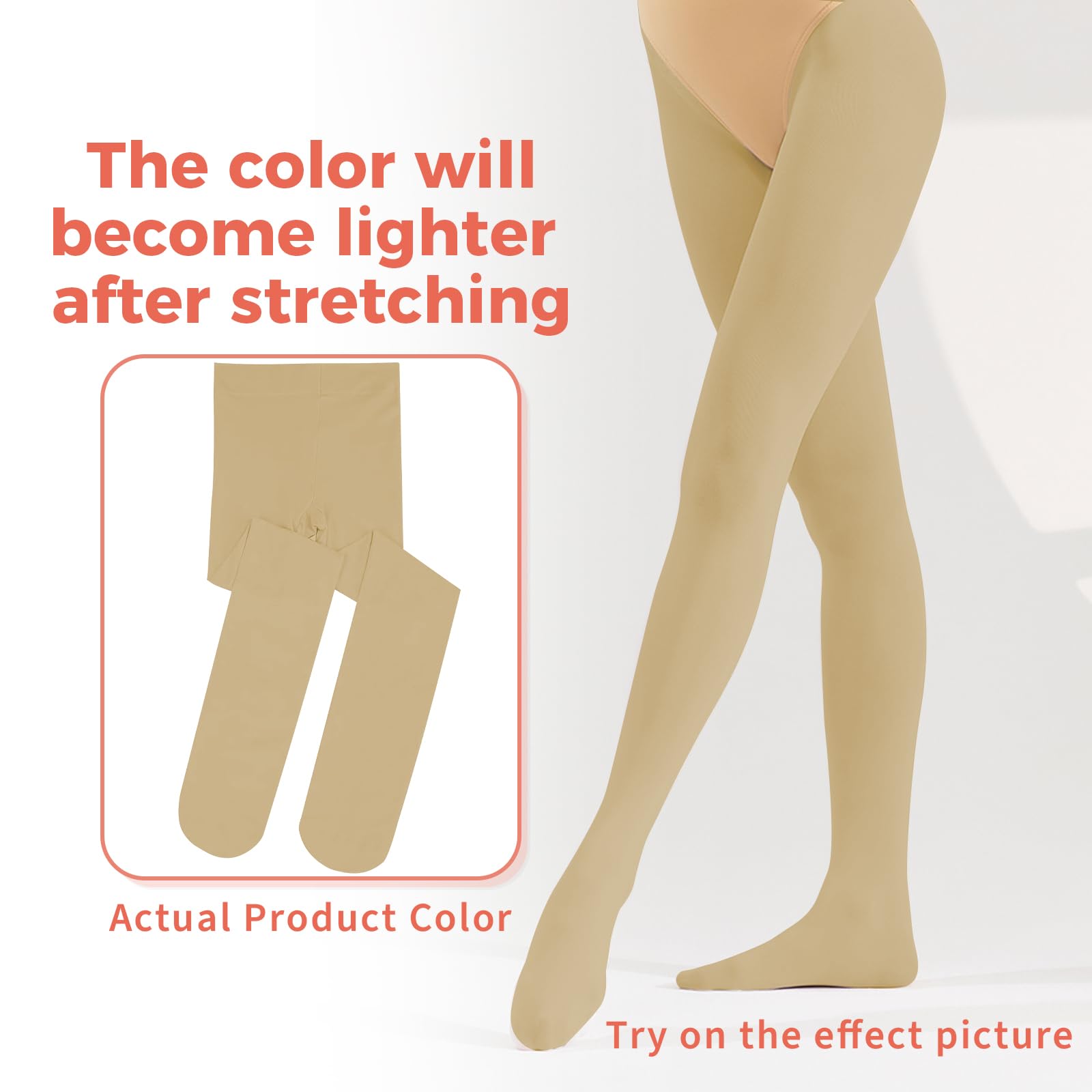 Buauty Girls Ballet Dance Tights - Ultra Soft Footed Leggings for Toddler, Little & Big Kids | Perfect for Ballet Practice, Recitals & Dance Classes