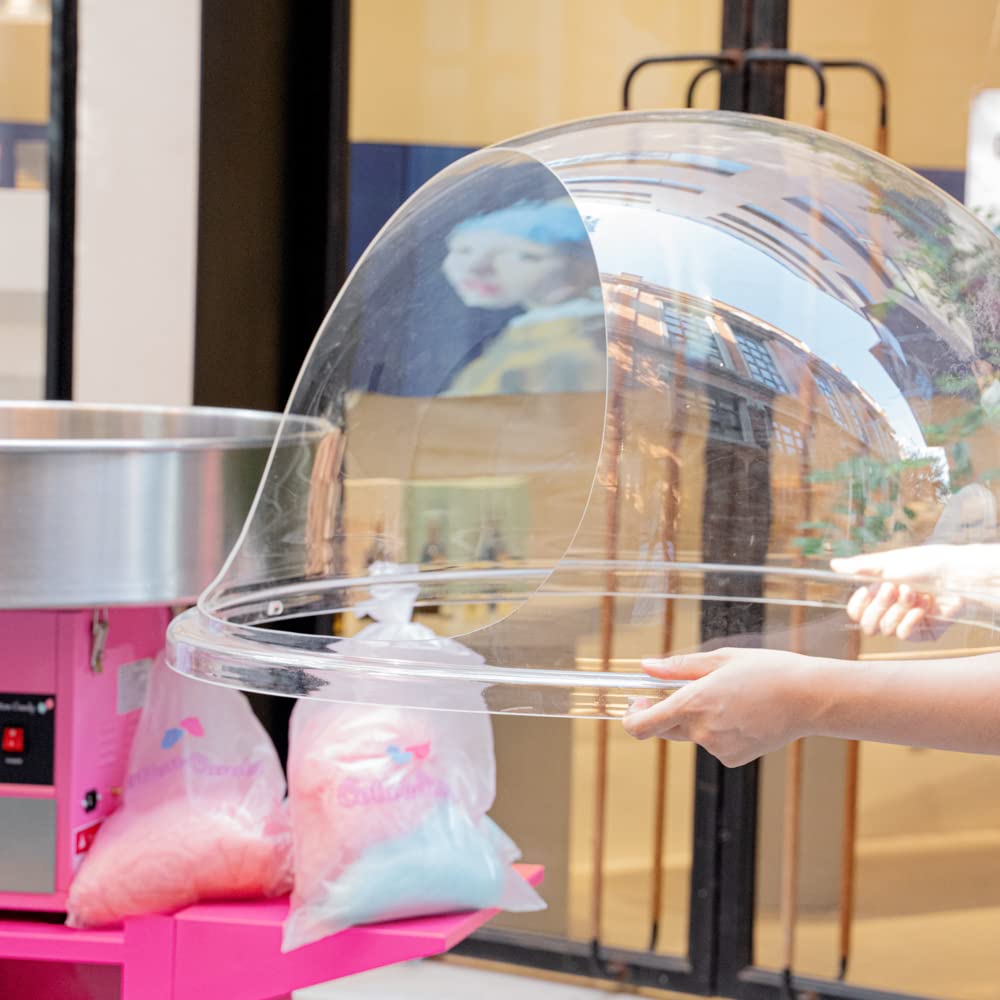 Durable 28 x 15 Inch Acrylic Cotton Candy Machine Cover for Hi Tek 28