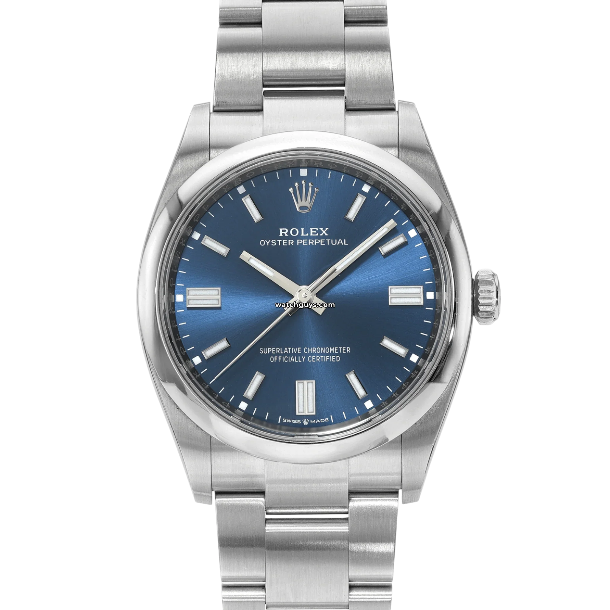 Rolex Oyster Perpetual 126000 Blue Dial Stainless Steel Watch - Luxury Automatic Timepiece for Men, Perfect for Business, Formal Events & Everyday Wear