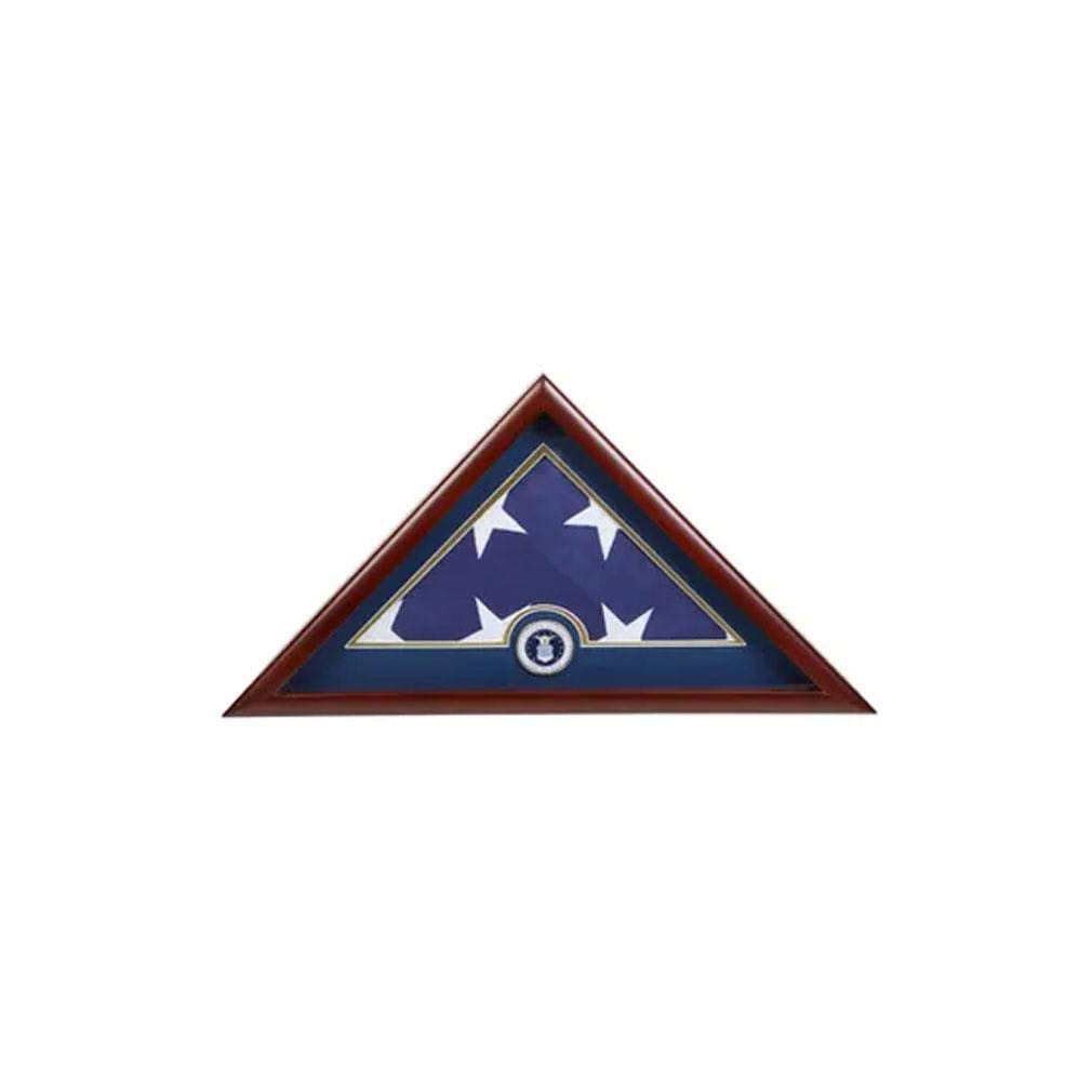 Premium US Flag Display Case with Air Force Medallion - American Flag Shadow Box for Military Veterans, Patriotic Home Decor & Memorial Gifts - Perfect for Wall Mounting in Living Room, Office or Man Cave