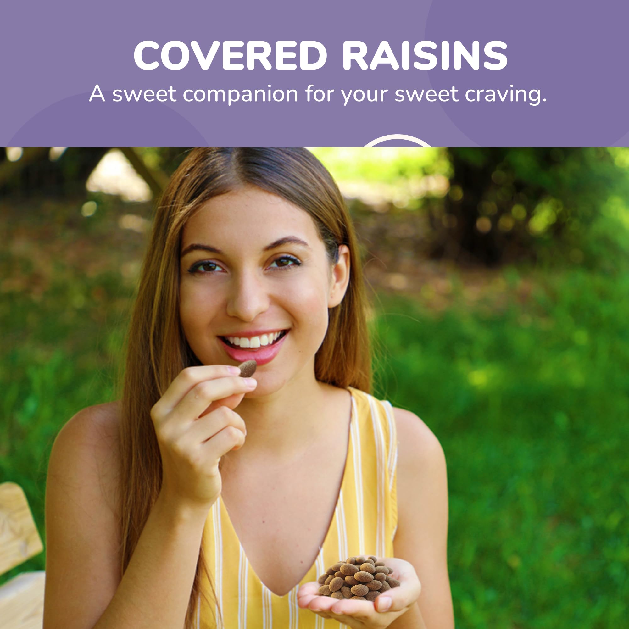 Organic Carob Covered Raisins 8 Oz (3 Pack) - Vegan, Gluten-Free, Dairy-Free Chocolate Alternative - Healthy Snacks for Kids, Office Treats & Baking Ingredient