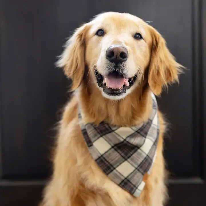 Stylish Chestnut Plaid Bandana for Men & Women - Soft Cotton Fashion Scarf for Outdoor, Hiking, and Everyday Use