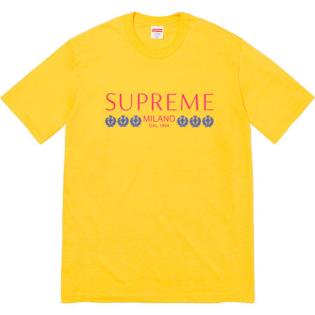 Supreme Milano T-Shirt - Yellow Cotton Streetwear Tee for Men | Casual Wear, Urban Fashion & Street Style Outfits
