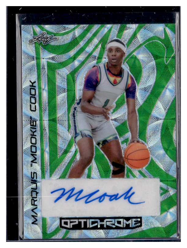 2022 Leaf Optichrome Basketball Marquis Mookie Cook Autograph Card #BA MC1 /3 - Rare Collectible for Sports Memorabilia Enthusiasts & Card Investors