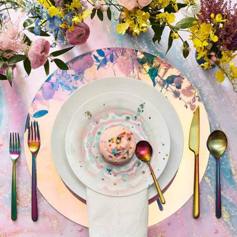 Kim Seybert Luna Iridescent Placemats Set of 4 - Elegant Table Setting for Dinner Parties & Holiday Decor