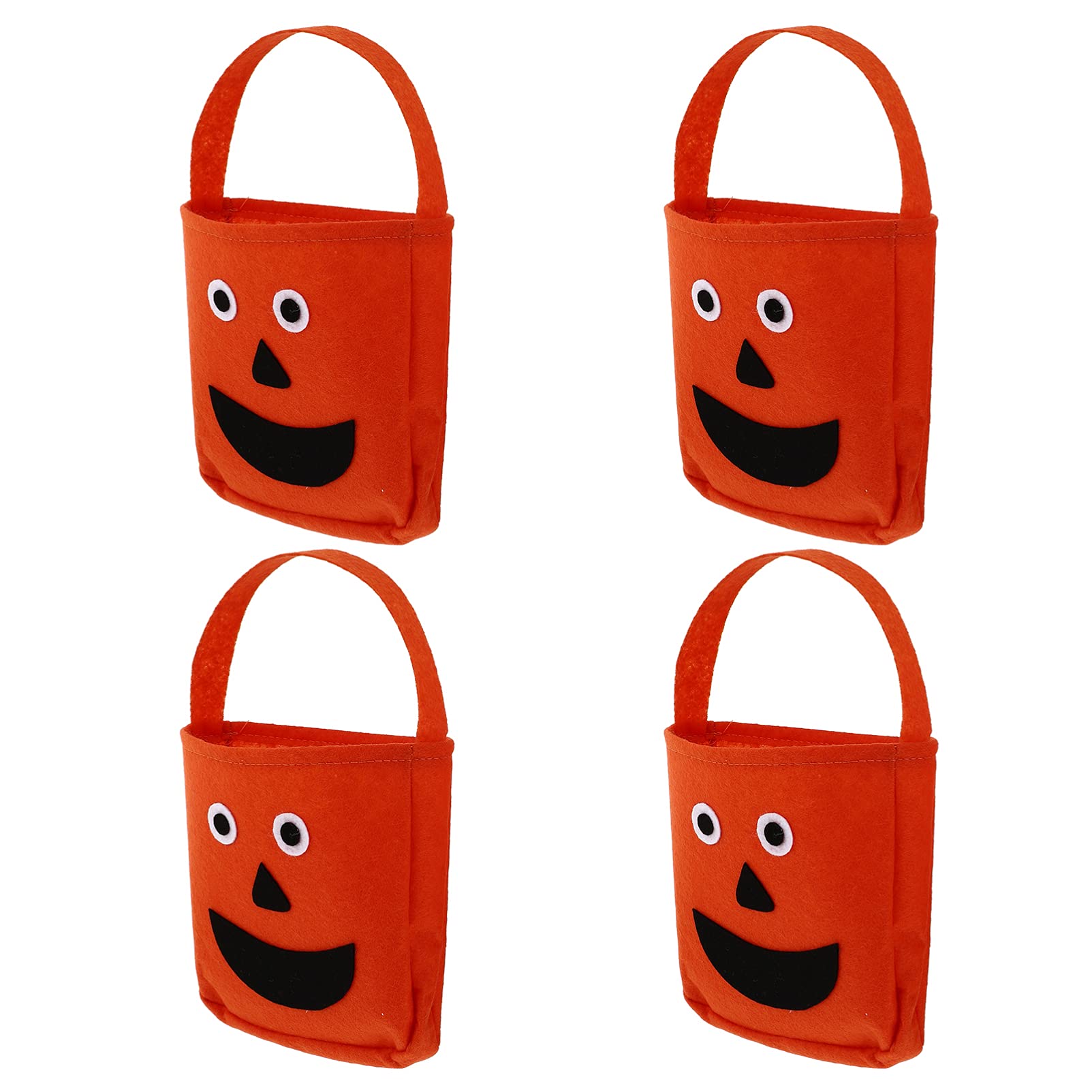 ABOOFAN Halloween Tote Bags 4-Pack - Reusable Trick or Treat Bags, Candy Bags & Grocery Totes for Kids & Adults - Perfect for Halloween Parties, Goodie Bags & Everyday Shopping (Bogo Style)